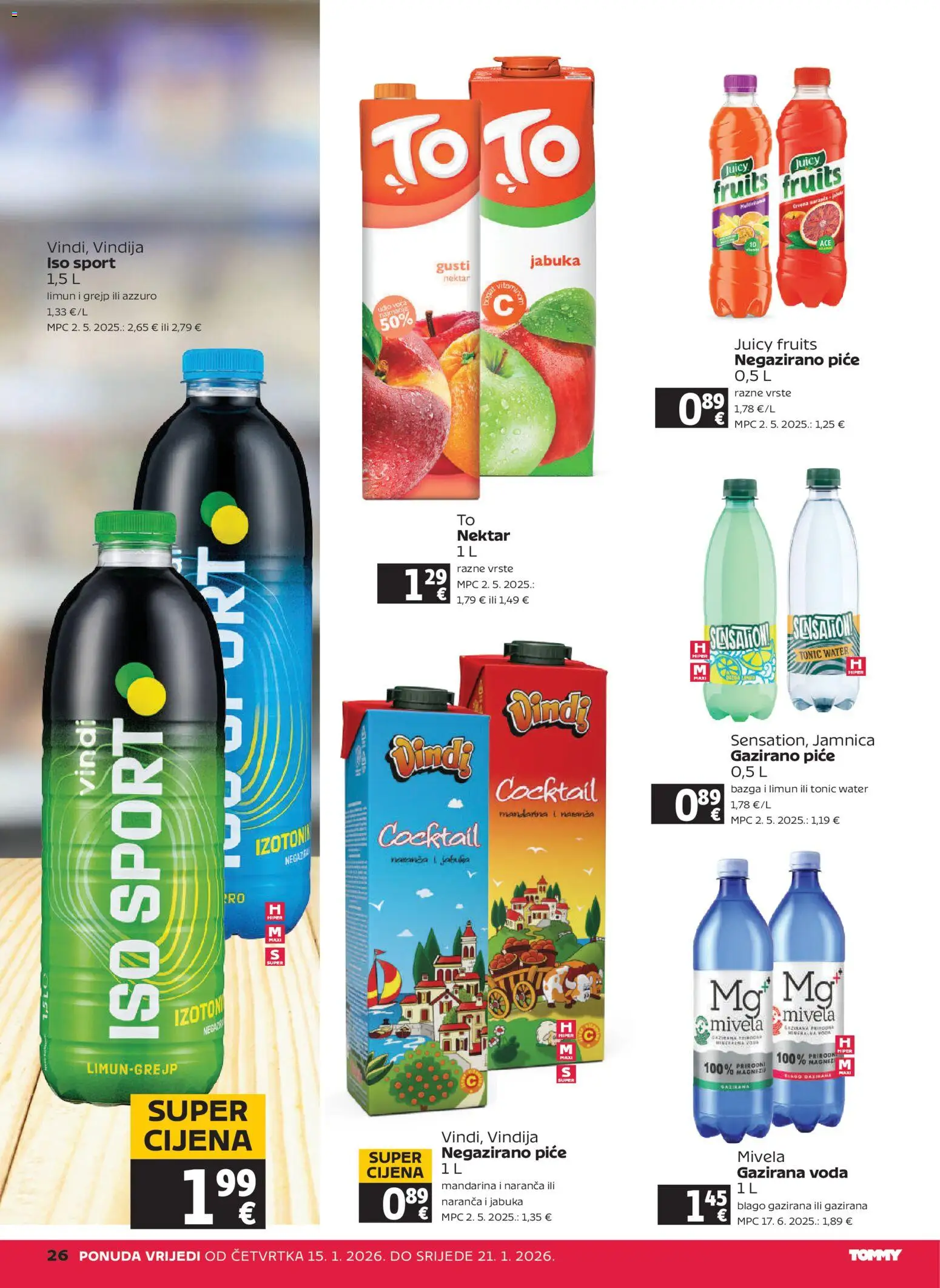 Tommy katalog | vrijedi od 15.01.2026 | Stranica: 26 | Proizvodi: Vindija, Jamnica, Limun, Jabuka