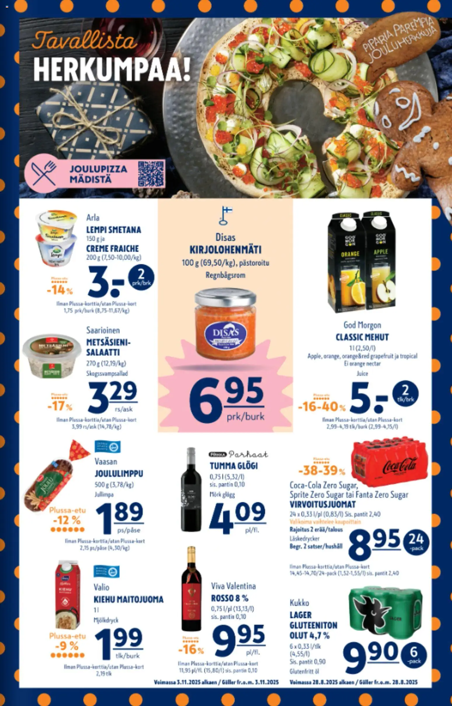 K-Supermarket tarjoukset – voimassa 18.12.2025 alkaen | Sivu: 3 | Tuotteet: Virvoitusjuomat, Smetana, Sprite, Salaatti