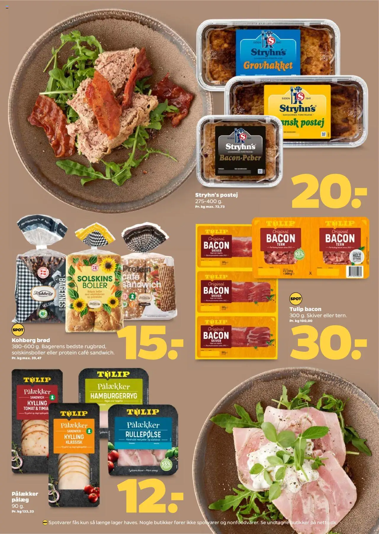 Netto tilbudsavis – gyldig fra 11.10.2025 | Side: 11 | Produkter: Paté, Pålæg, Bacon, Hamburgerryg