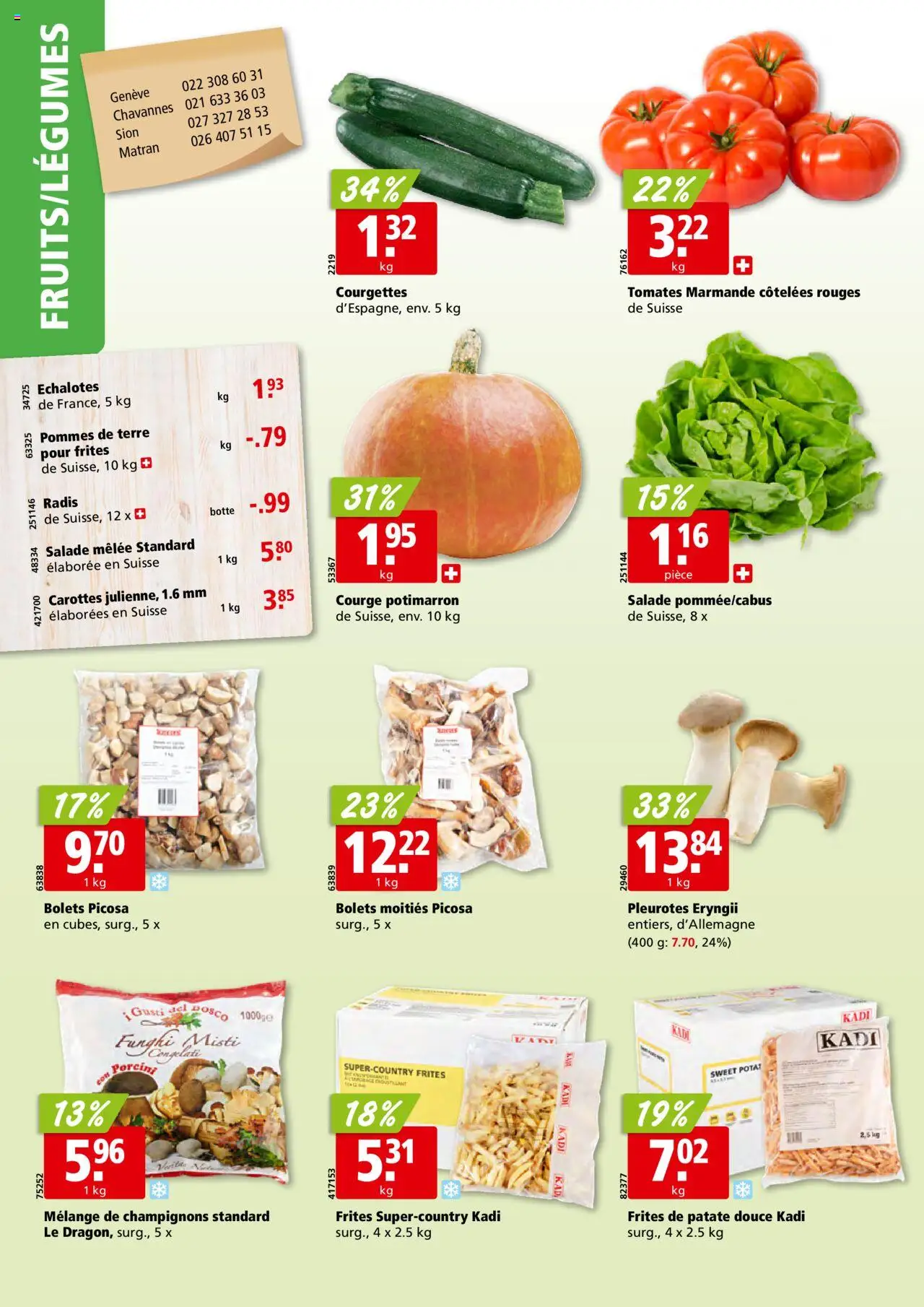 Aligro Aktionen Chavannes, Matran, Genève, Sion – gültig ab 20.10.2025 | Seite: 2 | Produkte: Champignons