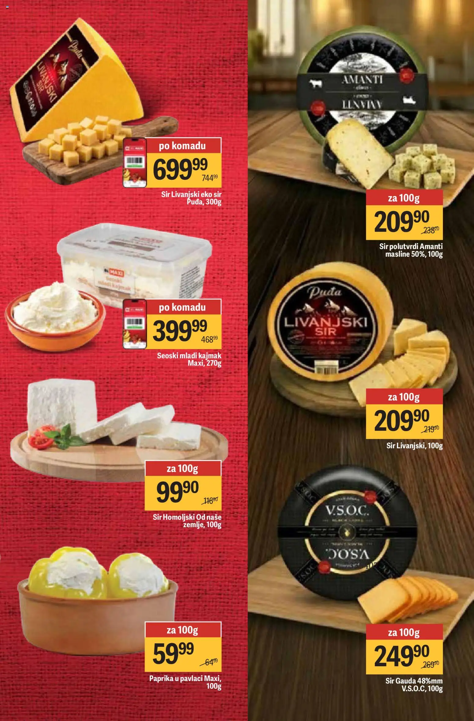 Maxi katalog - važi od 02.04.2026 | Strana: 19 | Proizvode: Mladi kajmak, Paprika, Sir, Paprika u pavlaci