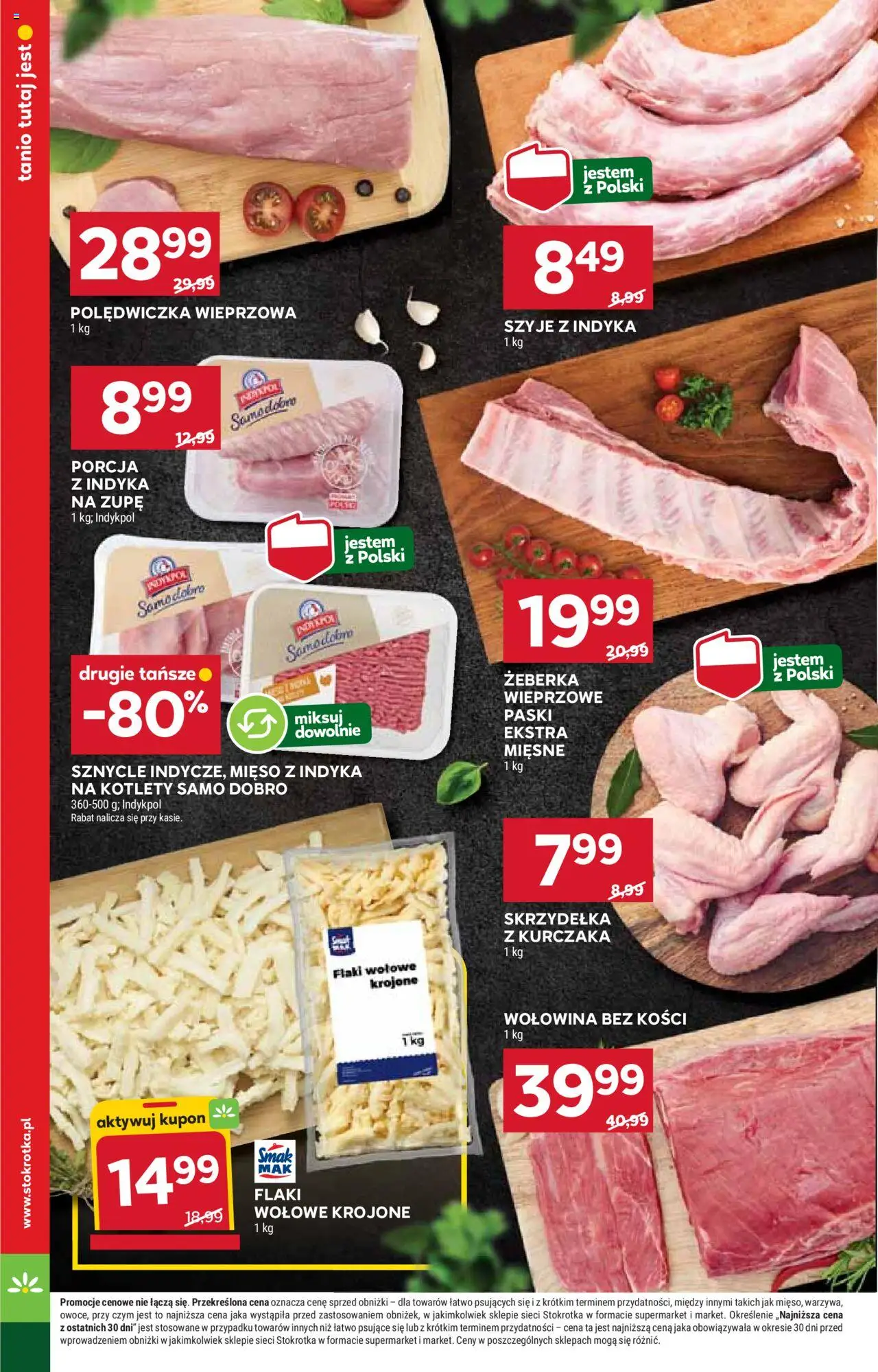 Stokrotka Gazetka od 02.10.2025 | Strona: 10 | Produkty: Skrzydełka z kurczaka, Mięso, Polędwiczka wieprzowa, Wołowina