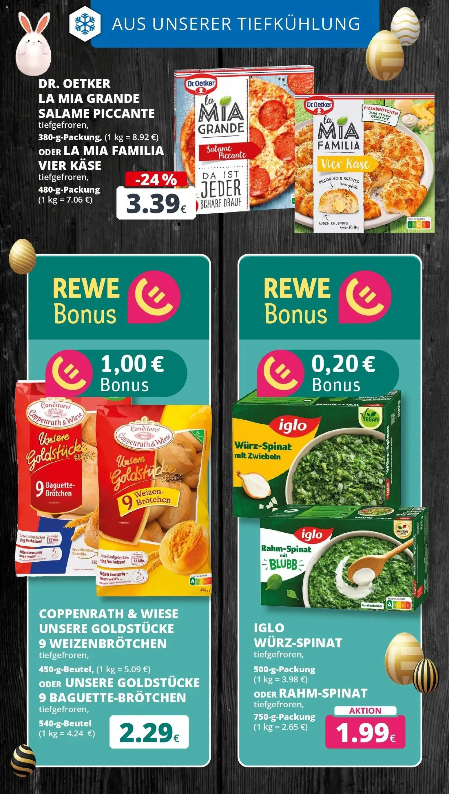 Rewe Prospekt Bergheim	 – gültig ab 30.03.2026 | Seite: 18 | Produkte: Käse, Baguette, Zwiebeln, Pizza