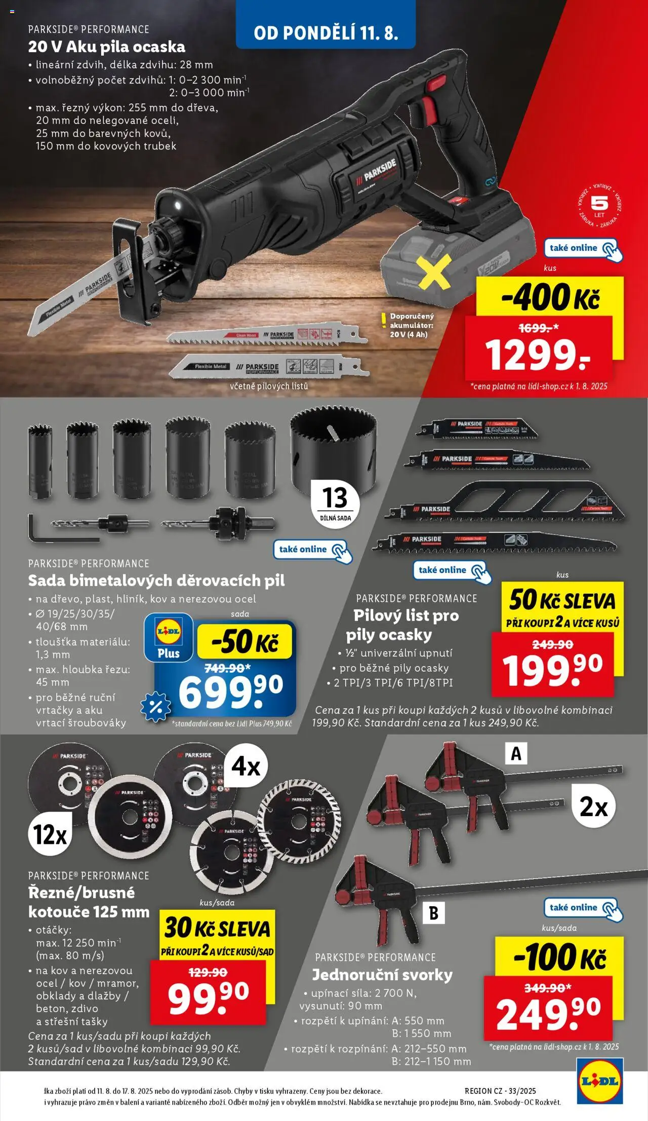 Lidl leták - Spotřební zboží od 11.08.2025 | Strana: 14 | Produkty: Parkside, Aku pila, Tašky, Aku pila ocaska