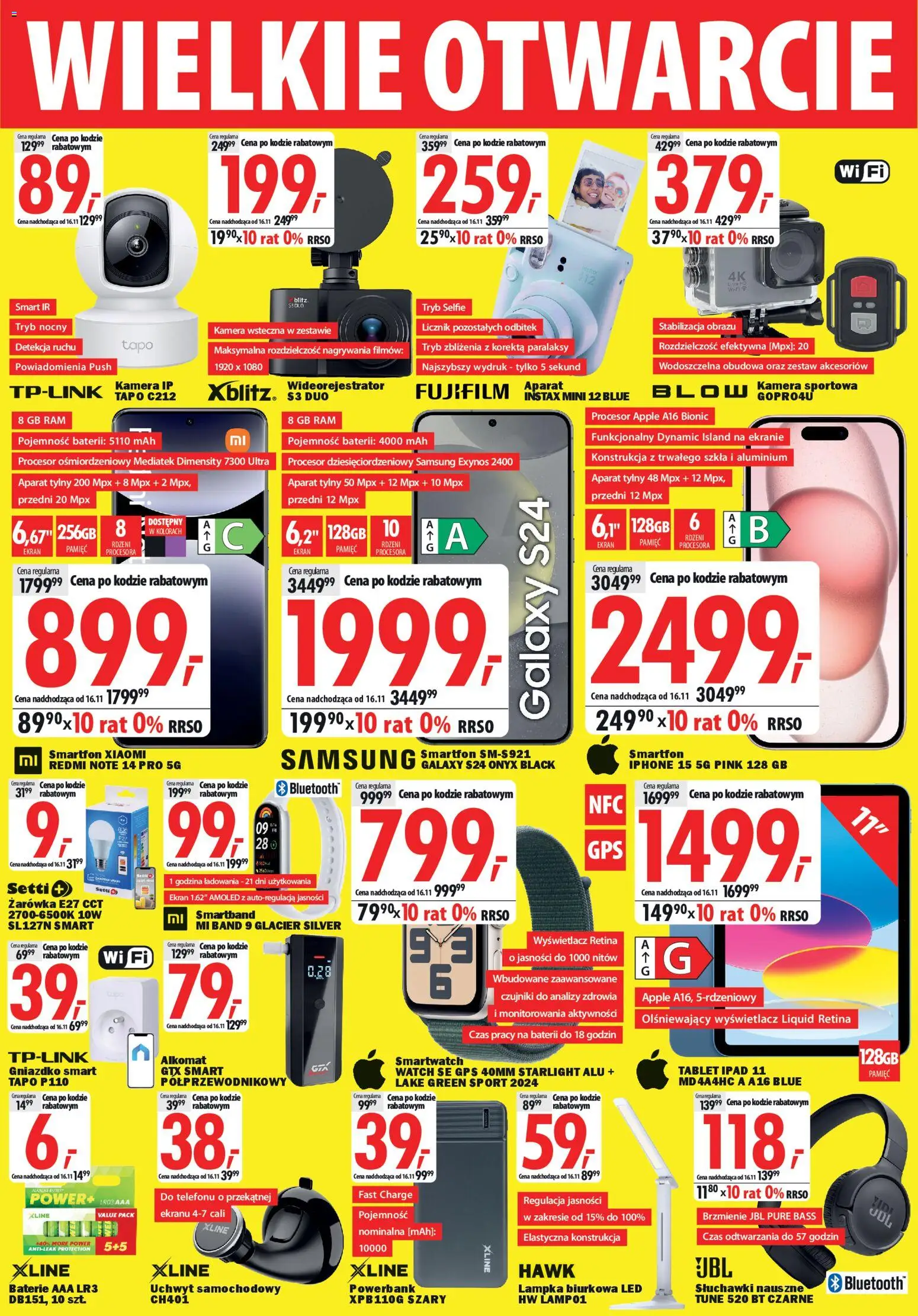 Mediaexpert Gazetka - Wielkie otwarcie Kielce od 06.11.2025 | Strona: 4 | Produkty: Tablet, Słuchawki, Smartwatch, Lampka biurkowa