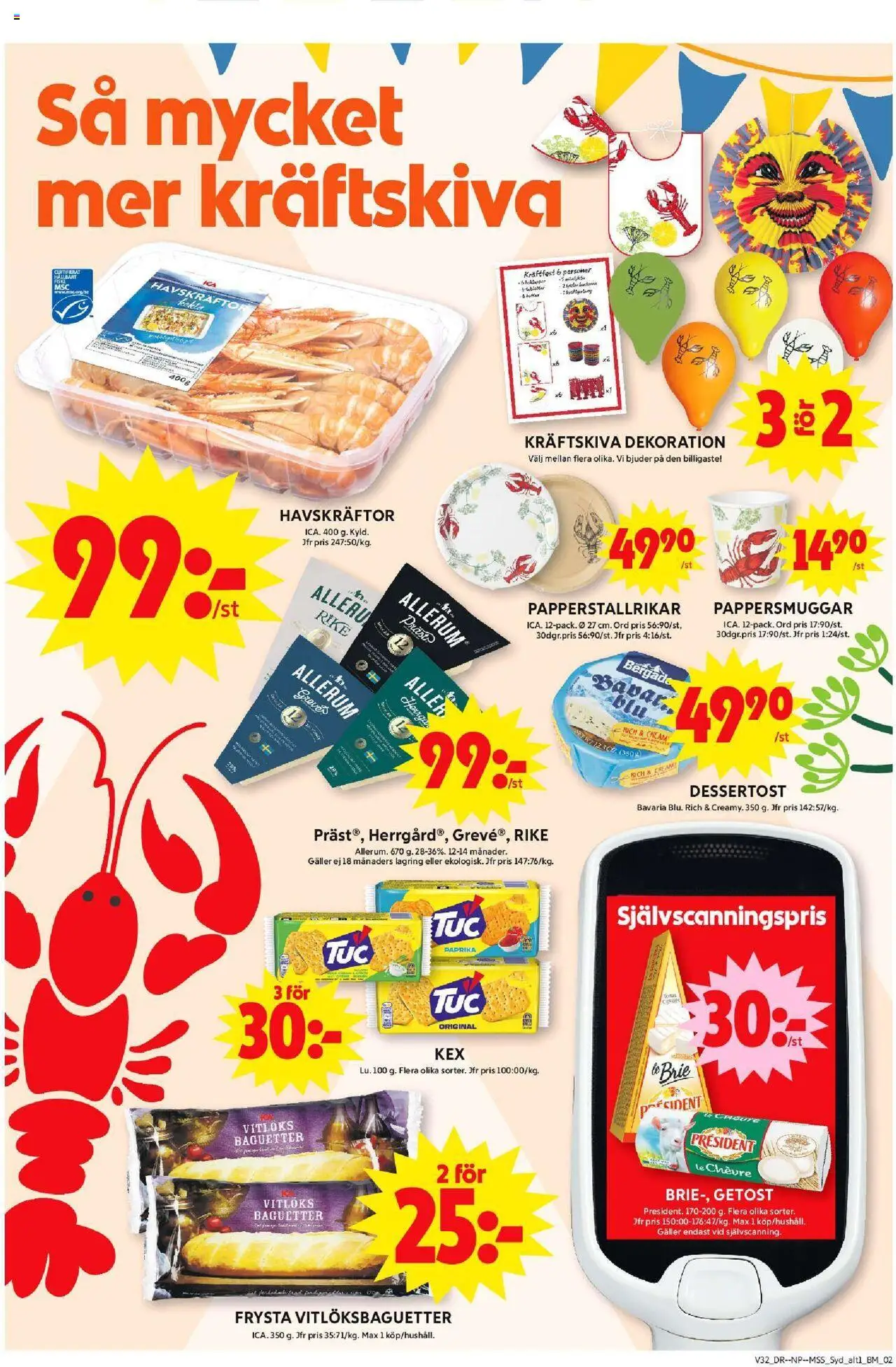ICA Maxi reklamblad aktuell från 04.08.2025 | Sida: 5 | Produkter: Baguette, Galler, Getost