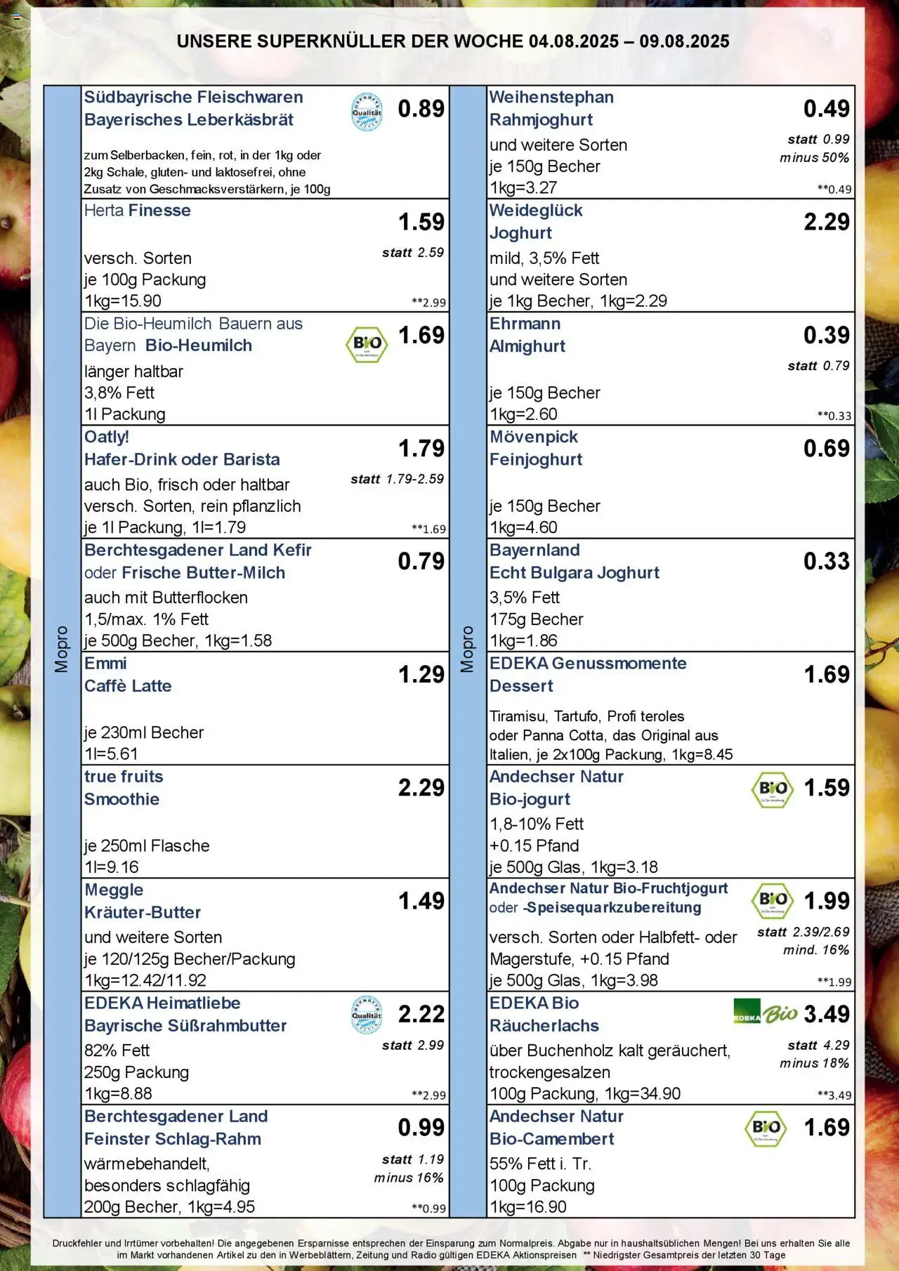 Simmel - Bayern - gültig ab dem 04.08.2025 | Seite: 5 | Produkte: Joghurt, Kräuterbutter, Haferdrink, Räucherlachs