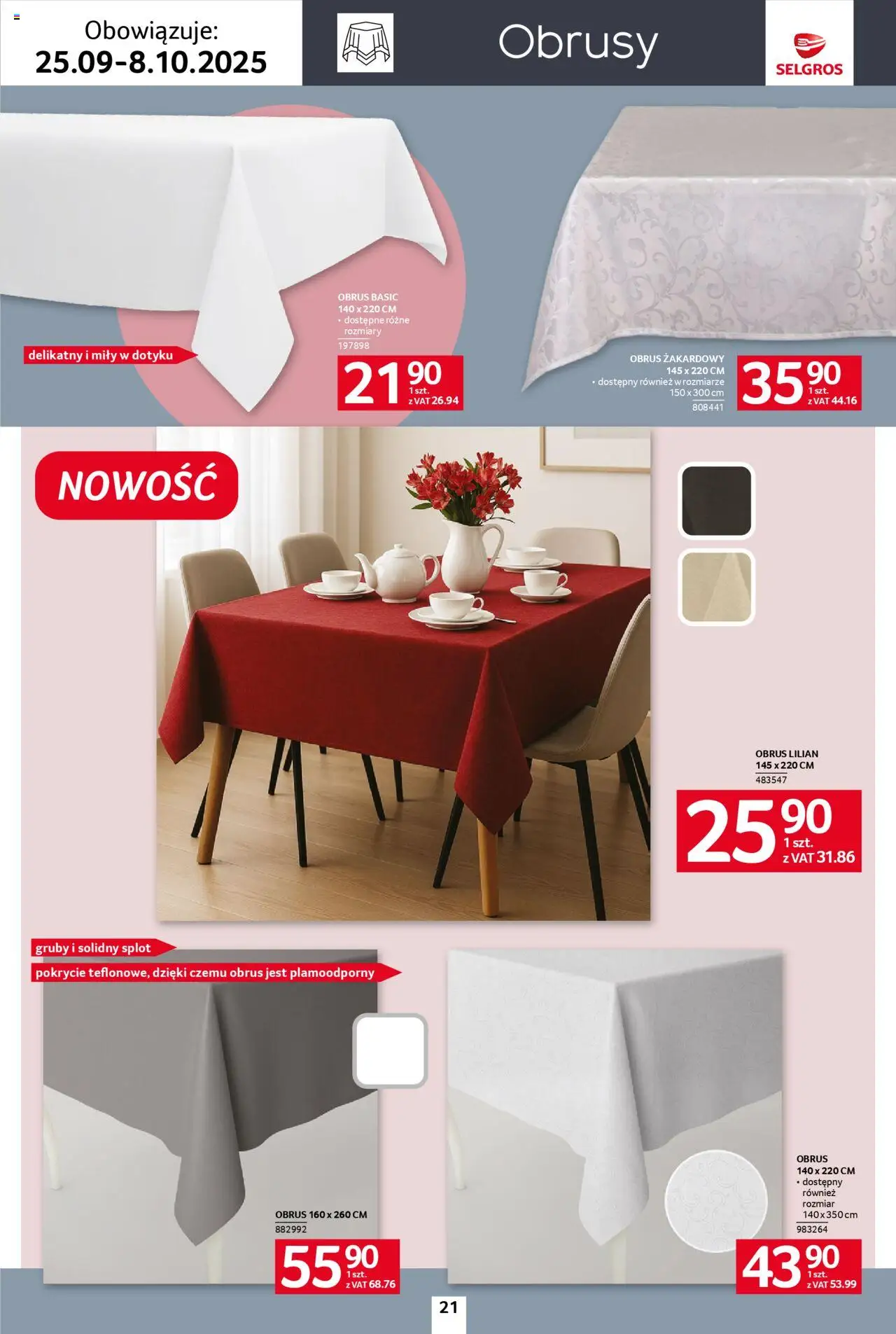 Selgros cash&carry Gazetka - Home&Deco od 25.09.2025 | Strona: 21