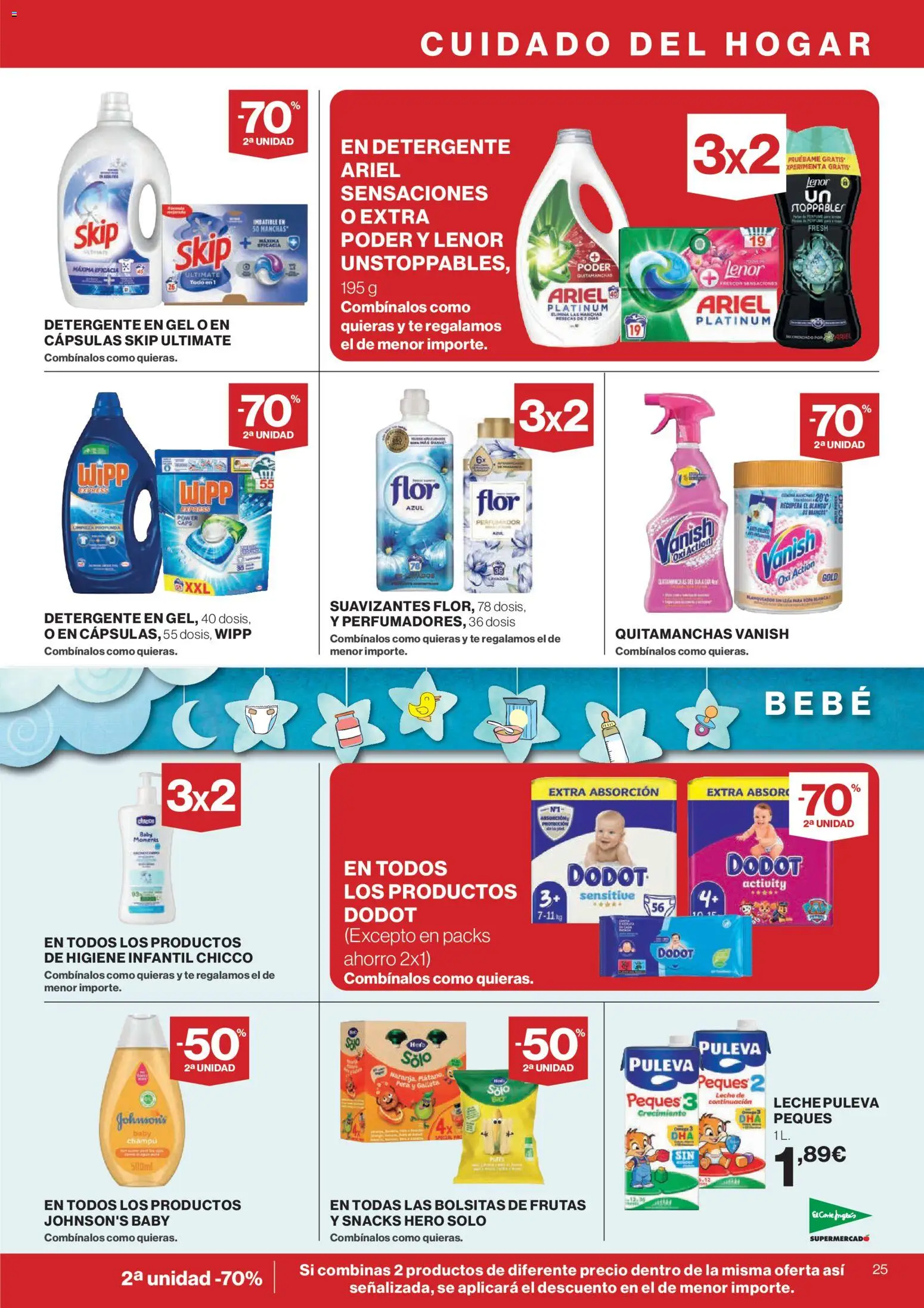 El Corte Inglés ofertas │ válido desde el 29.01.2026 | Página: 25 | Productos: Champú, Quitamanchas, Detergente, Té