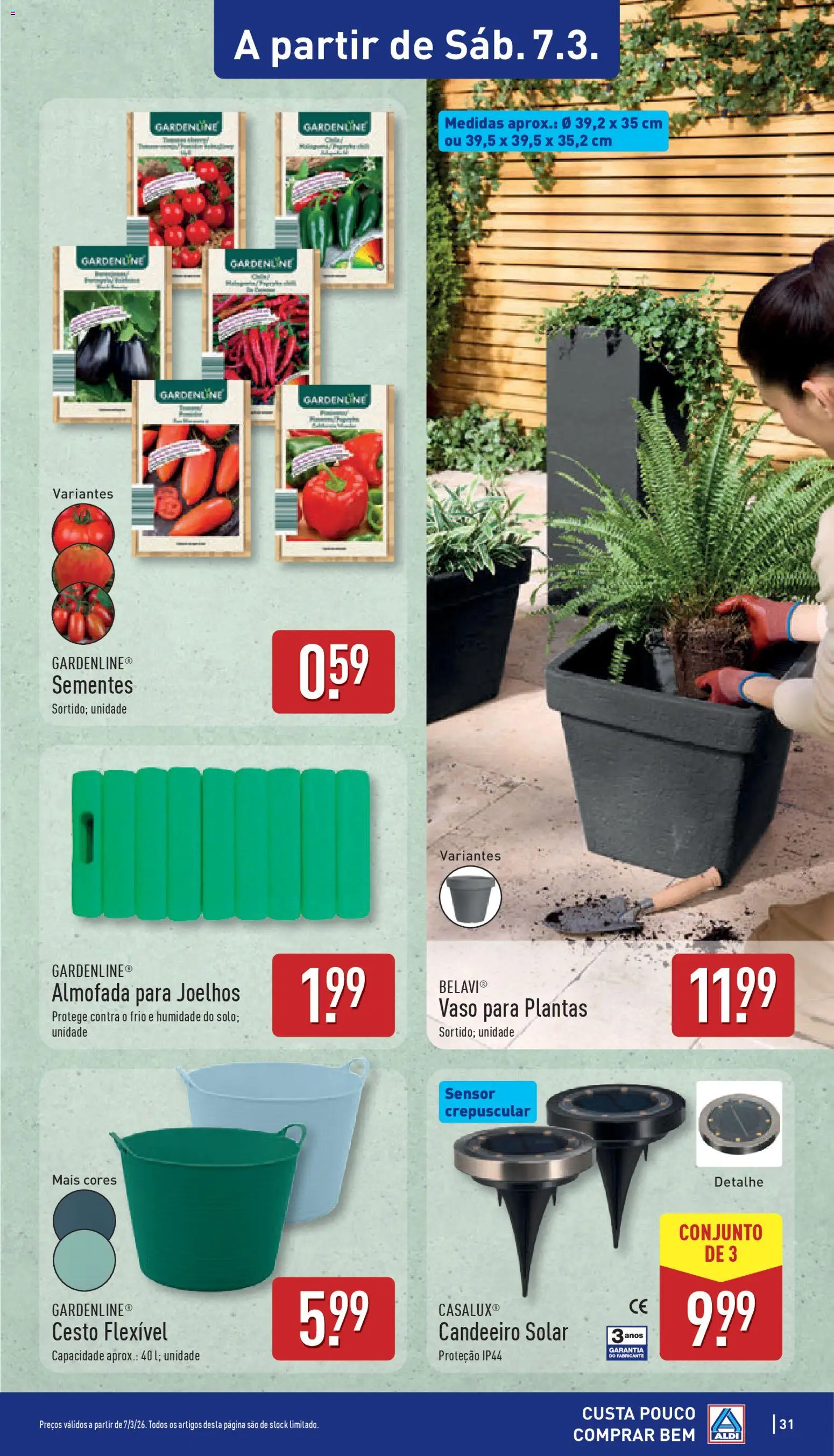 Aldi folheto │ válido de 02.03.2026 | Página: 31 | Produtos: Candeeiro, Almofada, Vaso