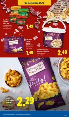 Anteprima del volantino Snack di mais e arachidi, 450 g confezione valido a partire dal 21.12.2025 | Pagina: 27 | Prodotti: Biscotti, Salsa, Mais, Arachidi