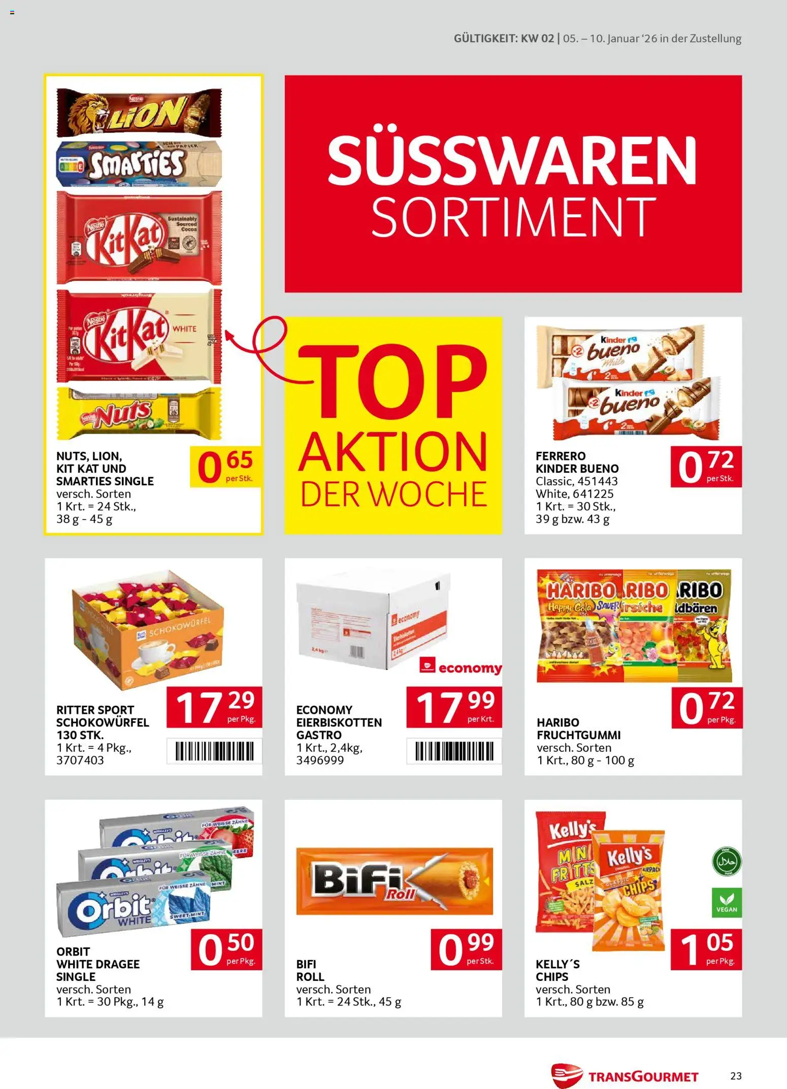 Transgourmet Zustellaktion gültig ab 05.01.2026 | Seite: 23 | Produkte: Chips, Salz