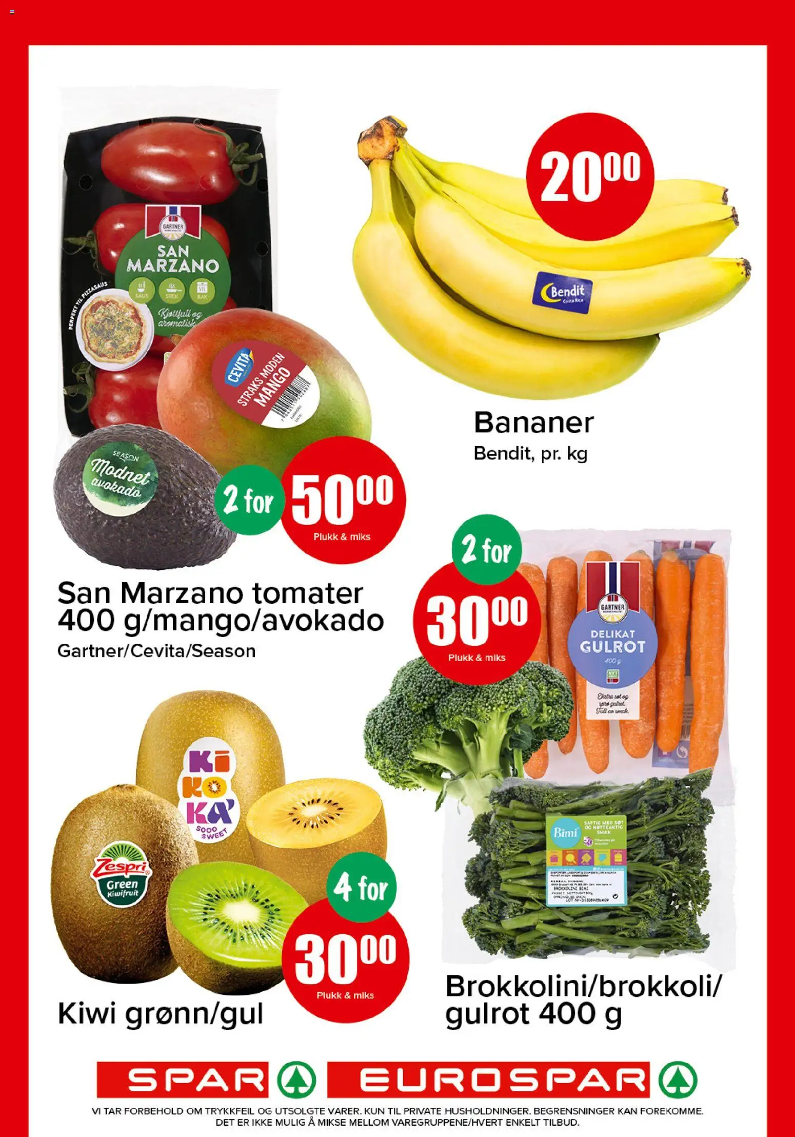 {H1} | Side: 2 | Produkter: Bananer, Gulrot, Avokado, Mango