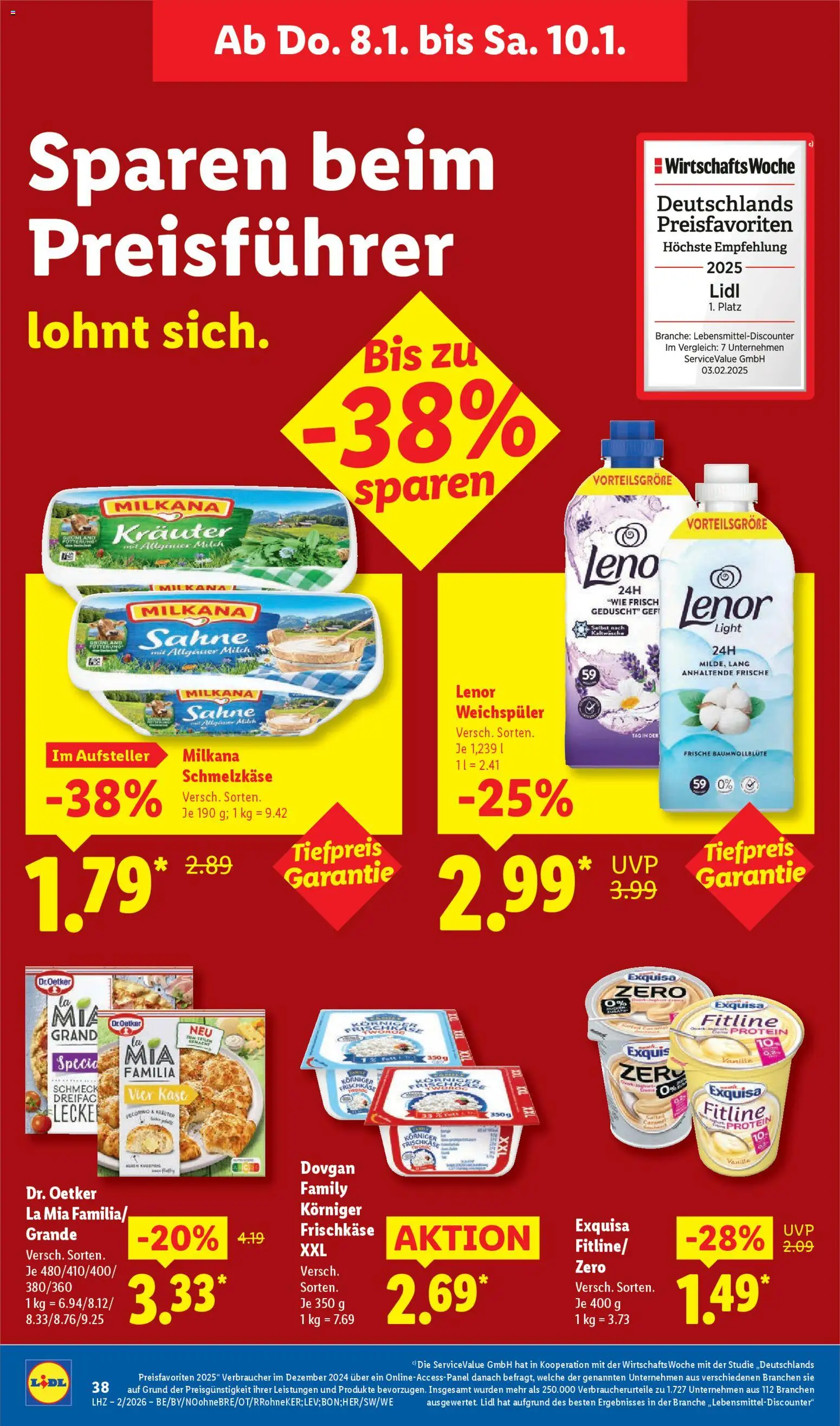 Lidl Prospekt Nagold – gültig ab 05.01.2026 | Seite: 56 | Produkte: Milch, Creme, Weichspüler, Frischkase