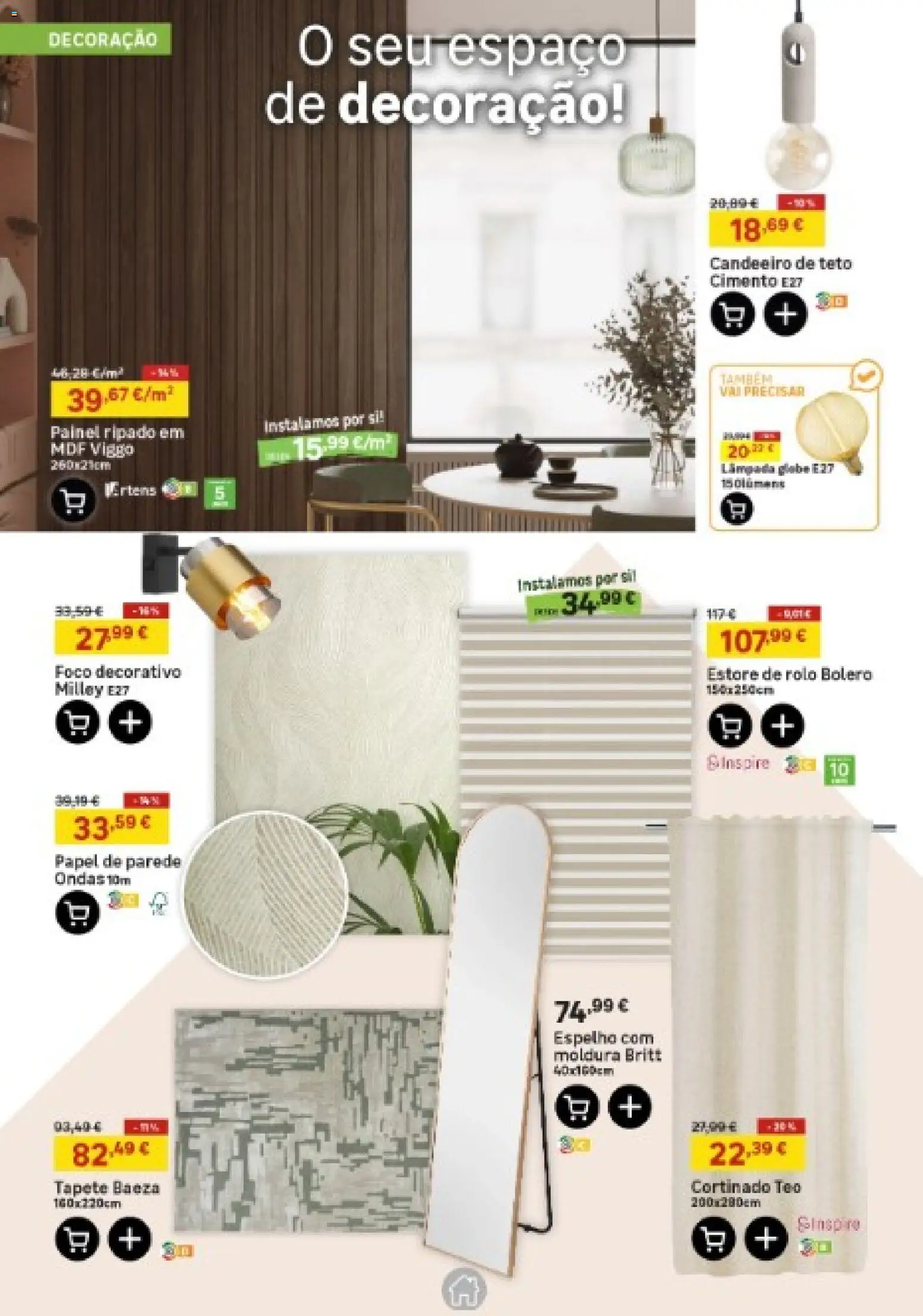 Leroy Merlin - Arquipélago da Madeira │ válido de 19.02.2026 | Página: 4 | Produtos: Moldura, Cimento, Espelho, Papel de parede