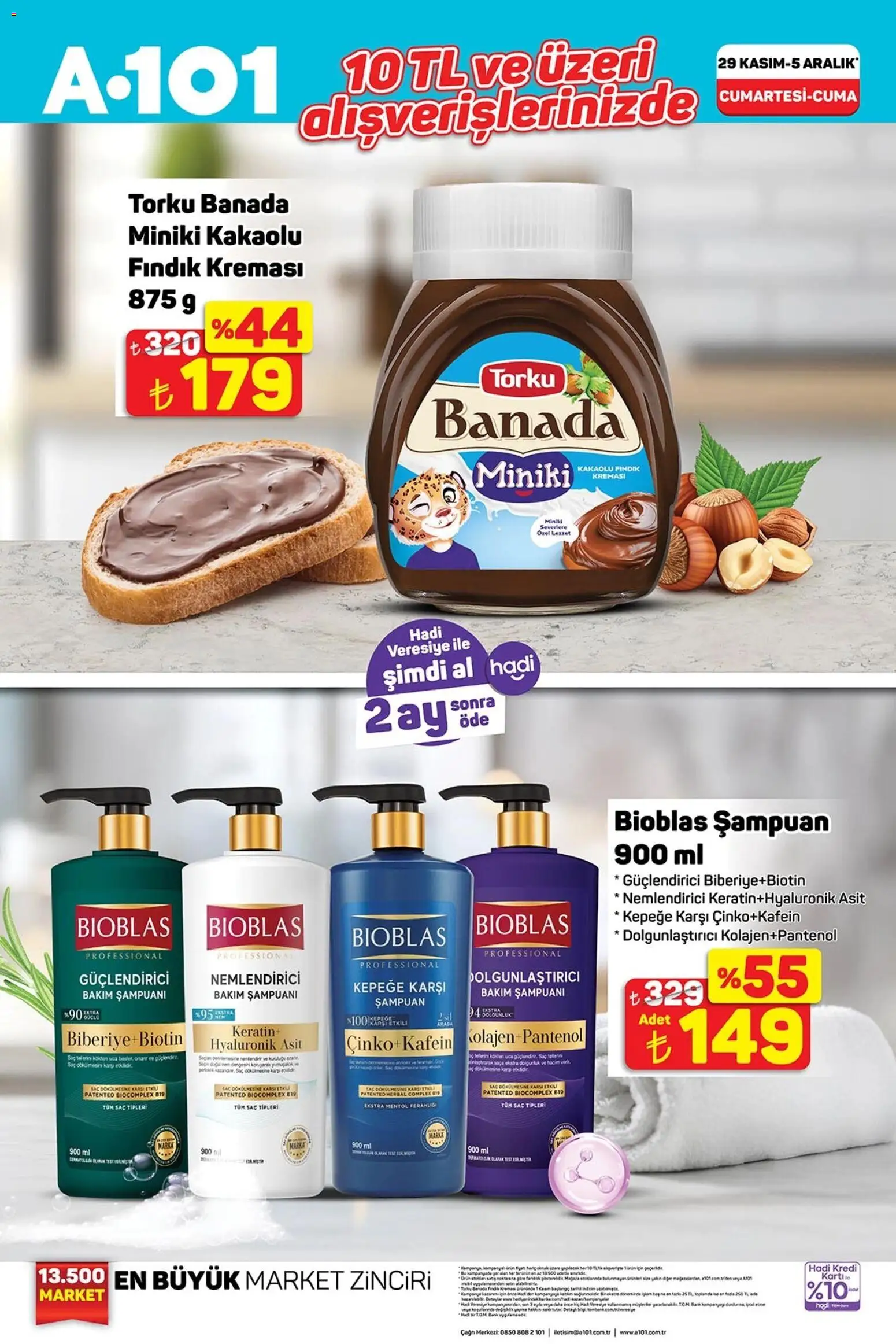 A101 Katalog - 29.11.2025 tarihinden itibaren geçerlidir | Sayfa: 3 | Ürünler: Şampuan, Fındık