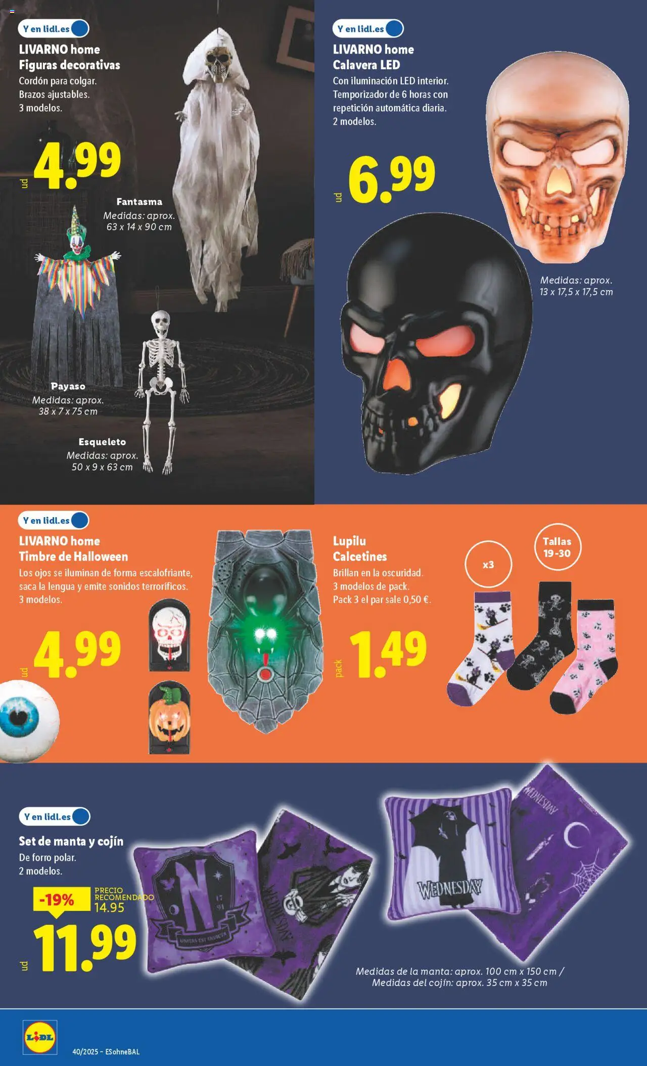 Lidl catálogo de bazar VAL │ válido desde el 29.09.2025 | Página: 12 | Productos: Manta, Galette de chaise, Cojín