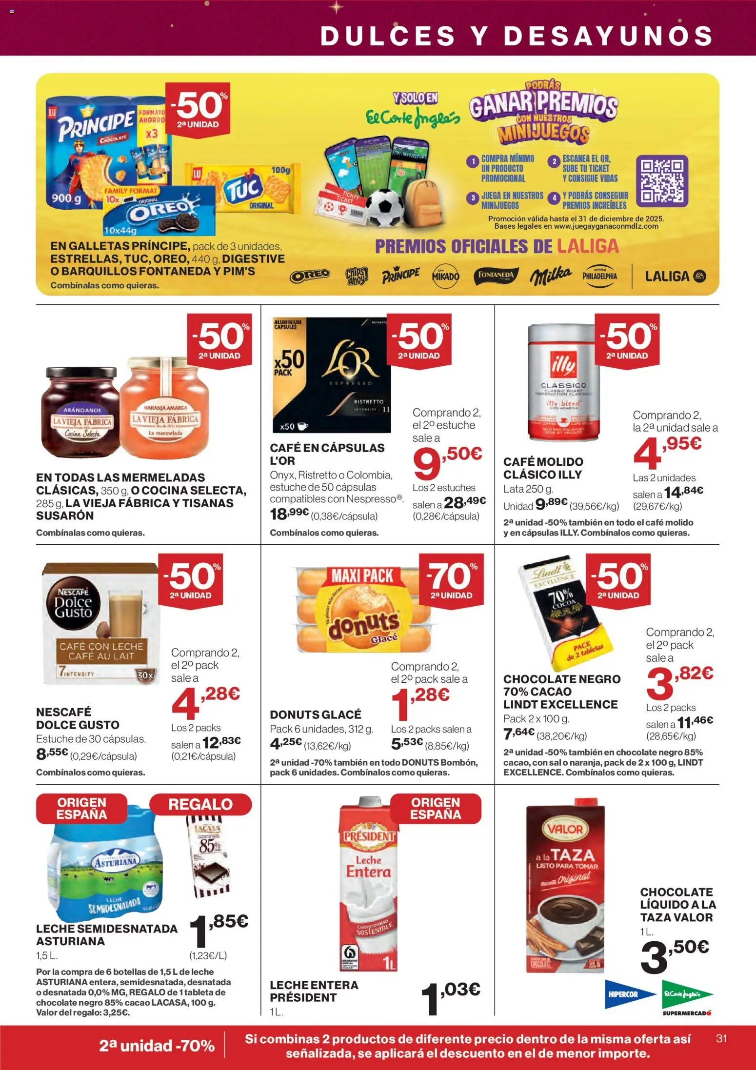 Hipercor catálogo │ válido desde el 18.12.2025 | Página: 31 | Productos: Café molido, Κεραία, Tableta, Café en cápsulas