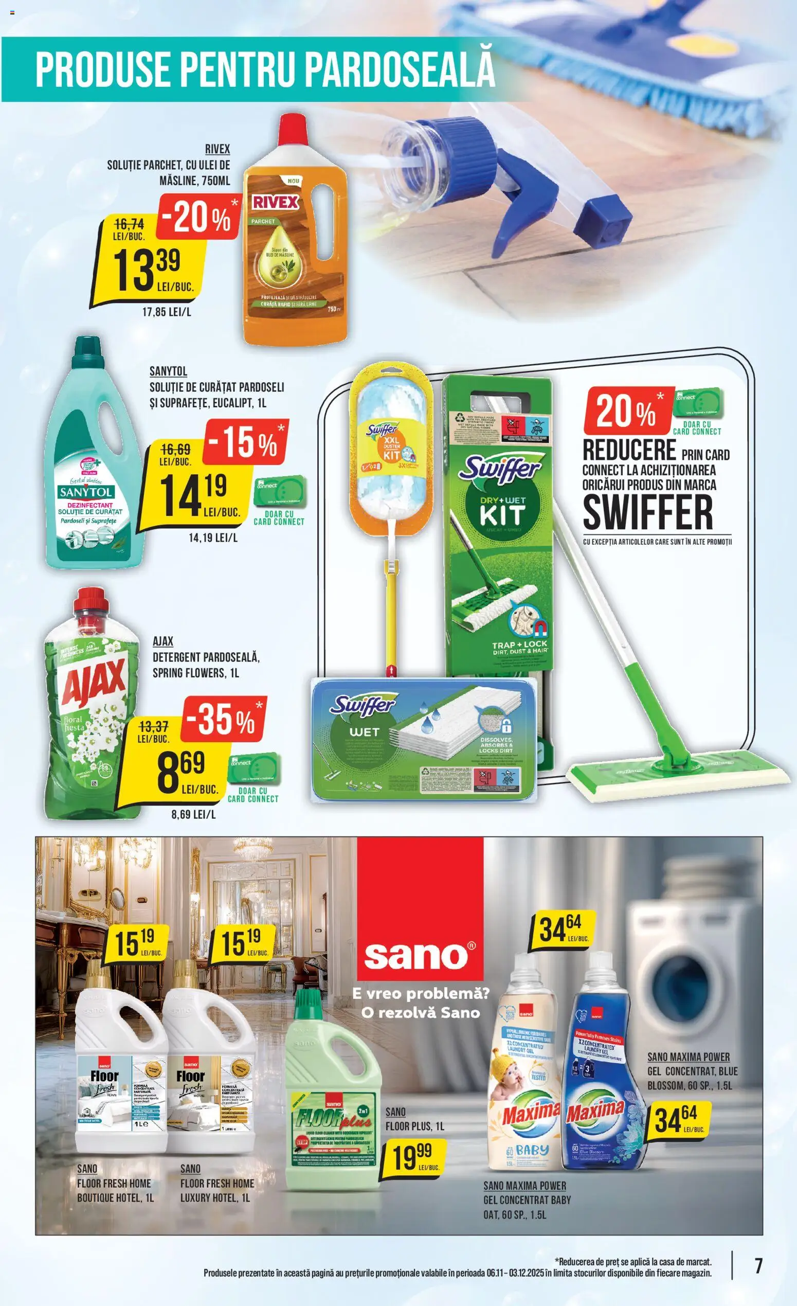 Noul catalog Mega Image – valabil de la 06.11.2025 | Pagină: 7 | Produse: Parchet, Ulei, Pardoseală, Detergent