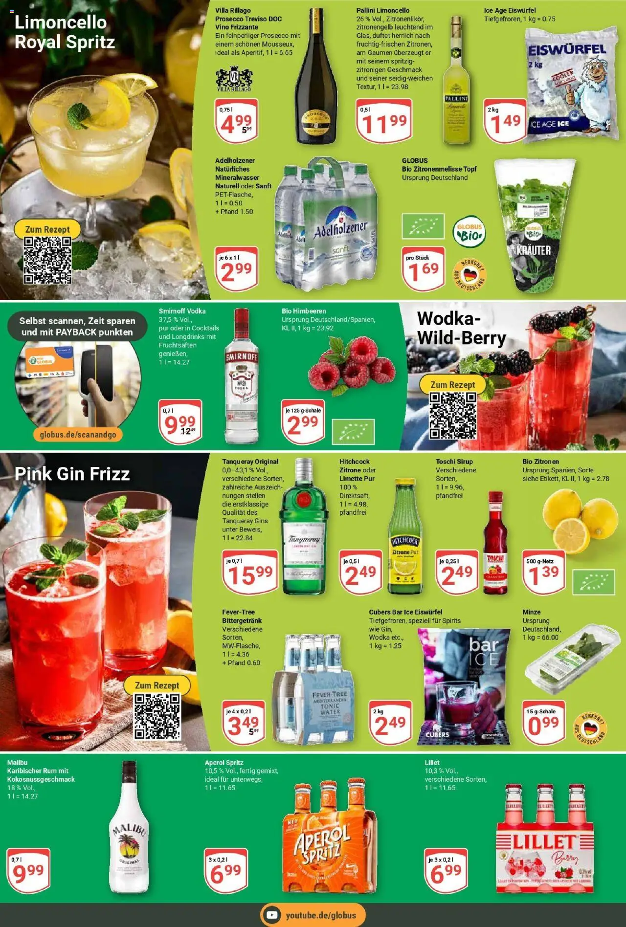 Globus prospekt Neutraubling	 - gültig ab dem 29.06.2025 | Seite: 19 | Produkte: Sirup, Mineralwasser, Zitrone, Vodka