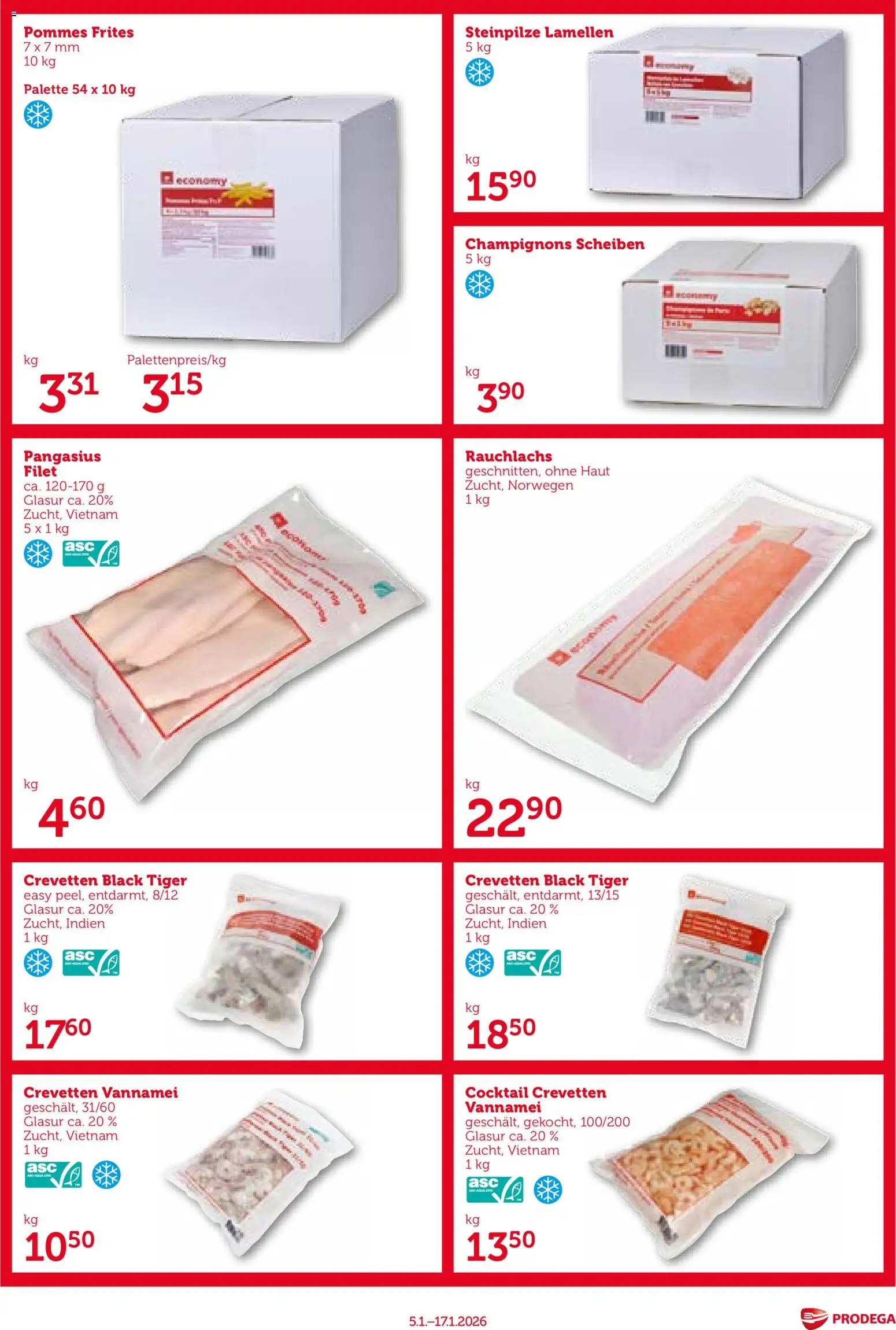 Prodega Aktionen Economy – gültig ab 05.01.2026 | Seite: 3 | Produkte: Pommes Frites, Champignons