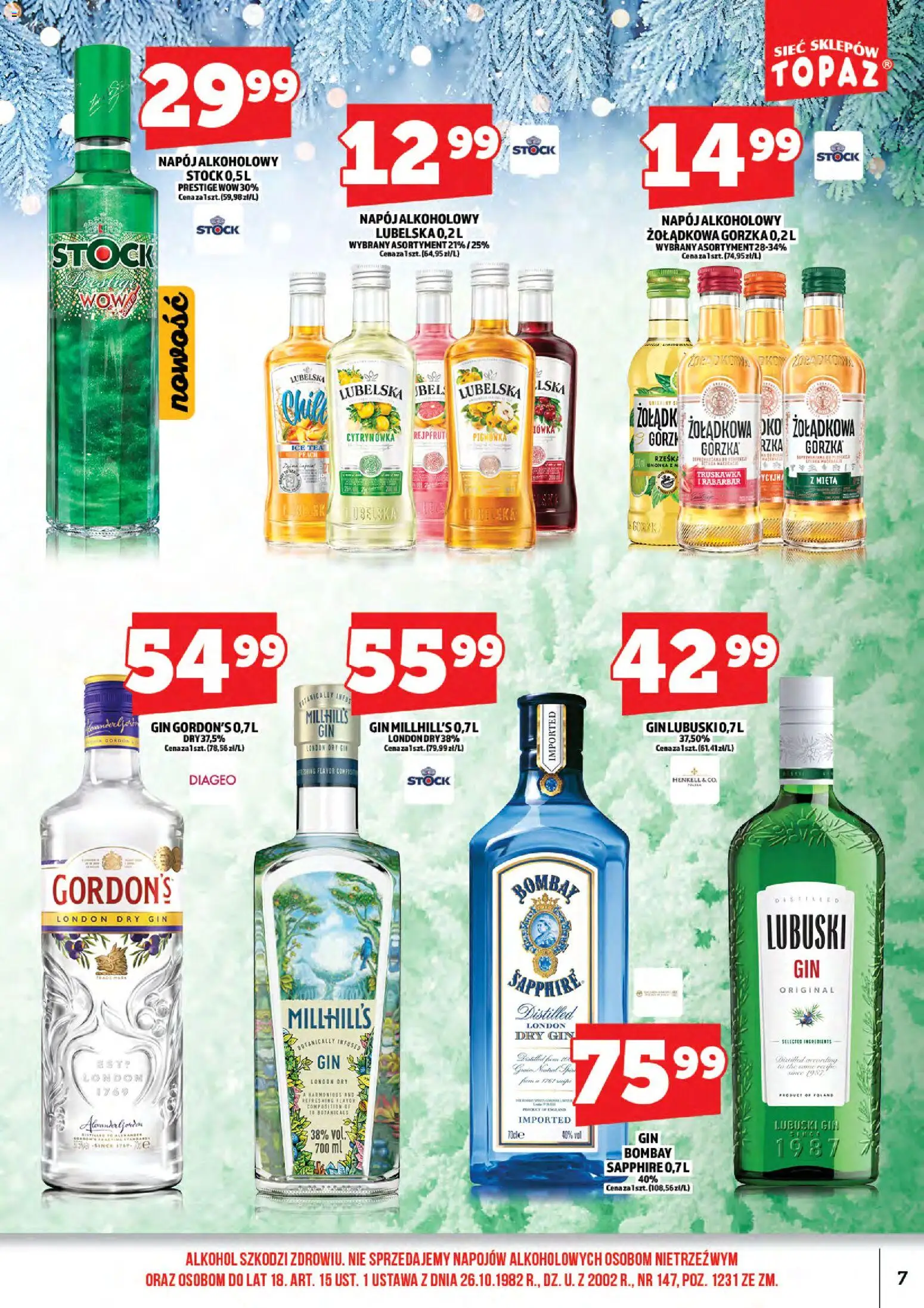 Topaz Gazetka alkoholowa od 15.12.2025 | Strona: 9 | Produkty: Ice Tea, Gin Lubuski, Gin, Alkohol