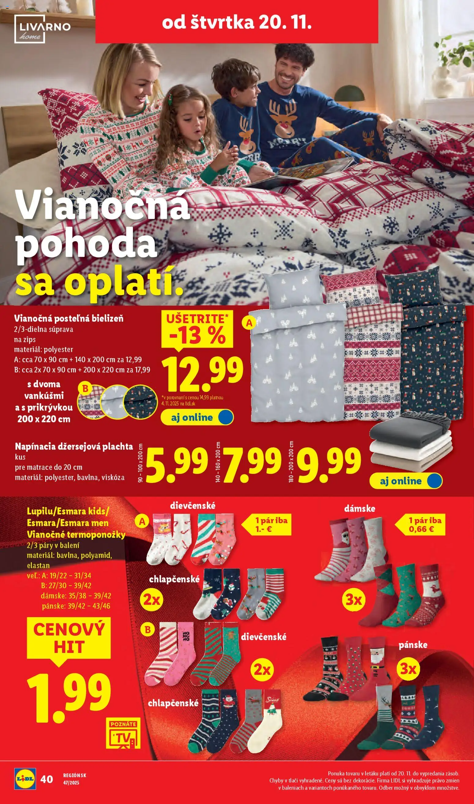 Nové Lidl akcie – leták je platný od 17.11.2025 | Strana: 82 | Produkty: Matrace, Plachta