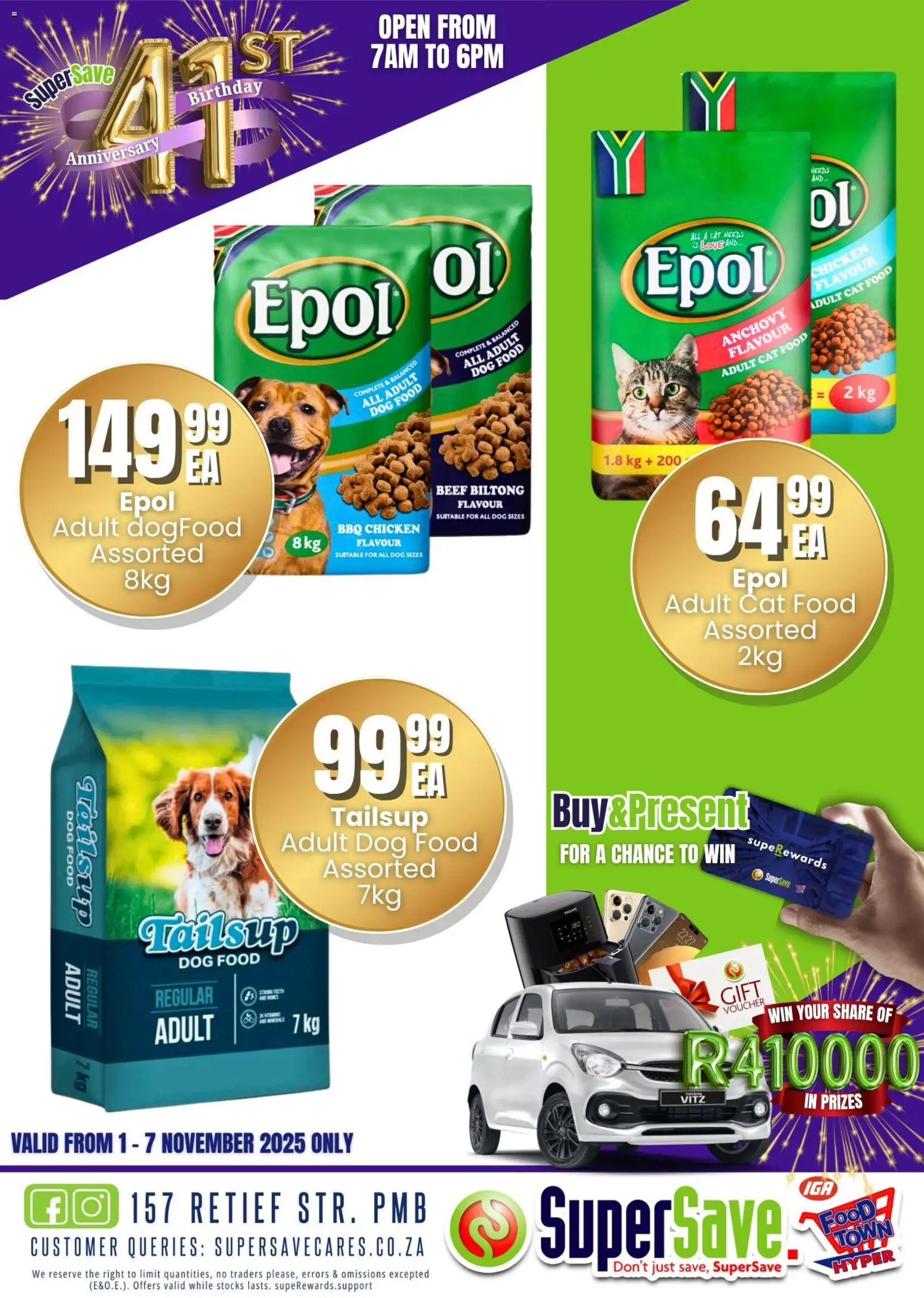 New Super Save catalogue – valid from 31.10.2025 | Page: 109 | Products: Chicken, Beef, Cat food, Dog food