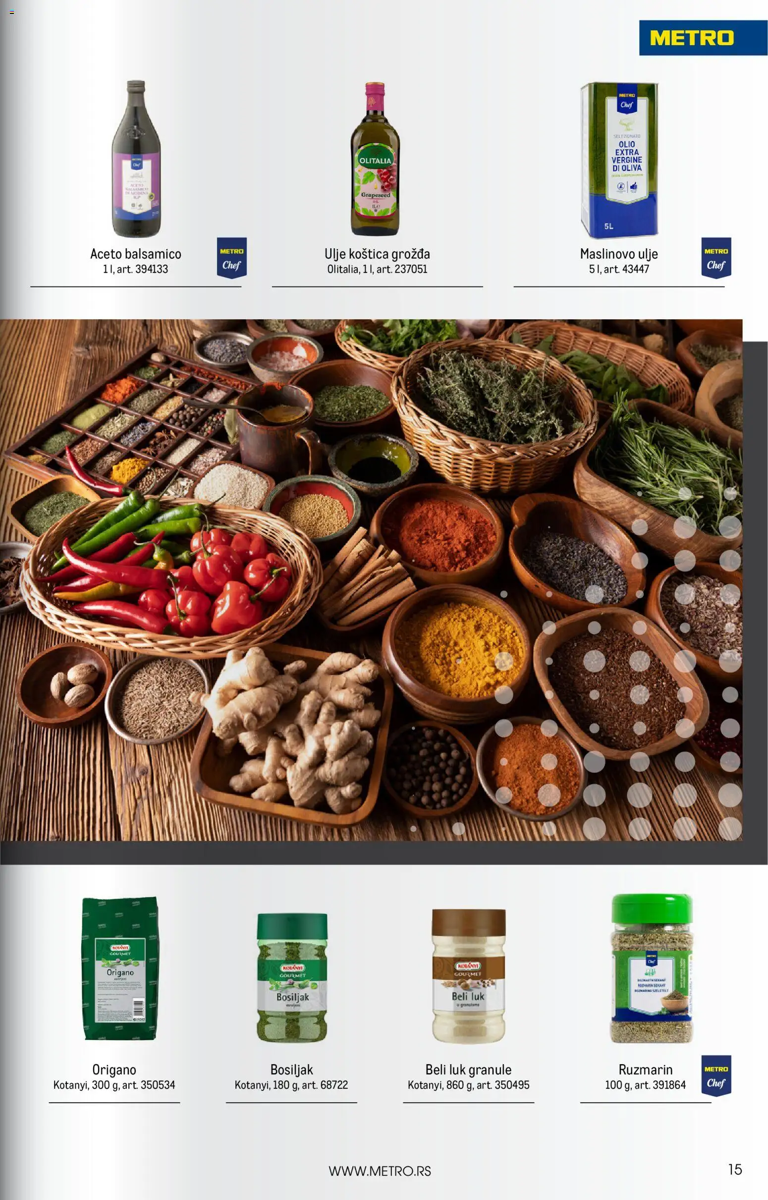 Metro katalog - važi od 01.05.2026 | Strana: 15 | Proizvode: Beli luk, Ulje, Maslinovo ulje