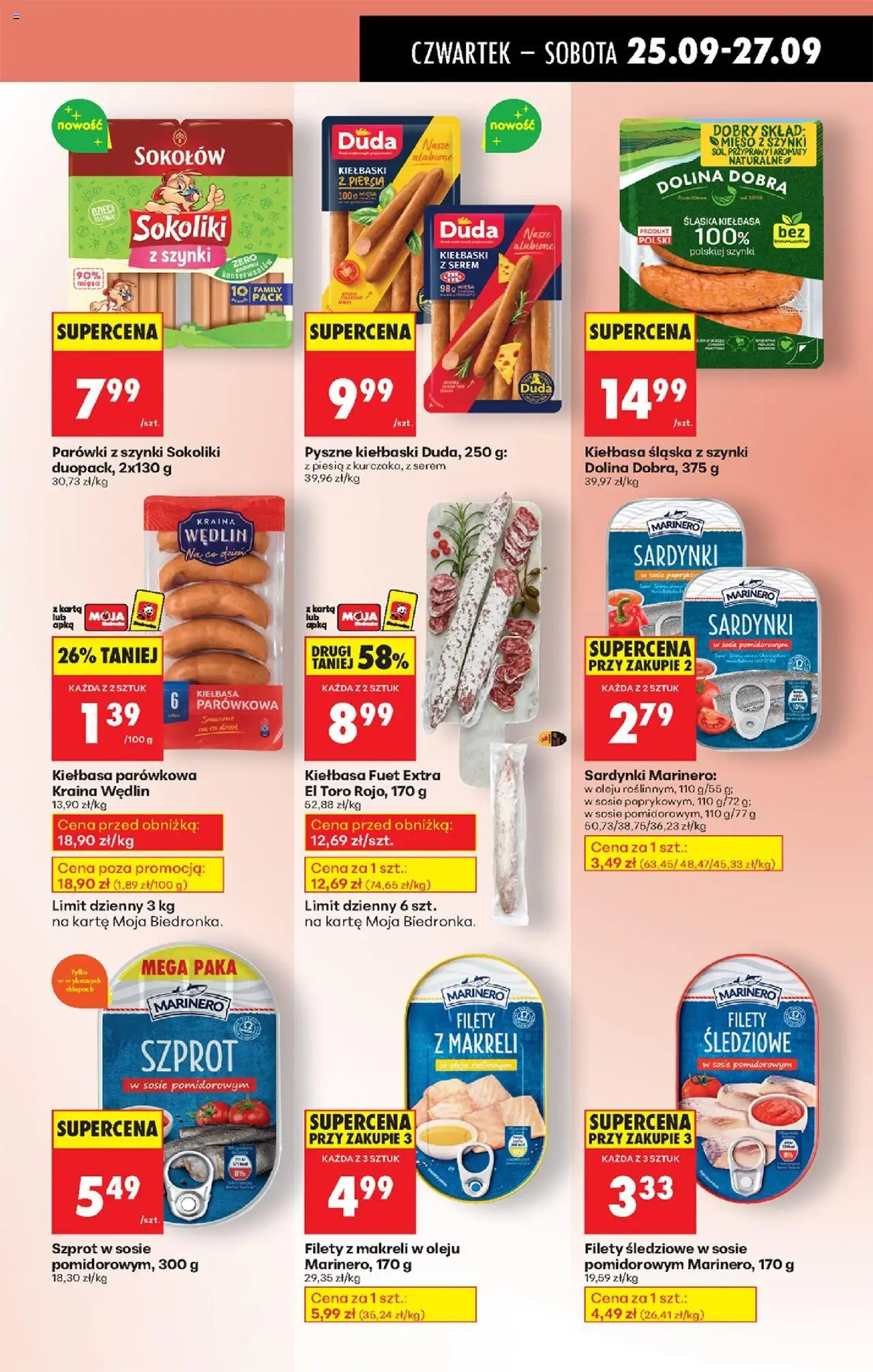 Biedronka gazetka - Oferta w tym tygodniu od 25.09.2025 | Strona: 47 | Produkty: Mięso, Parówki, Fuet, Przyprawy