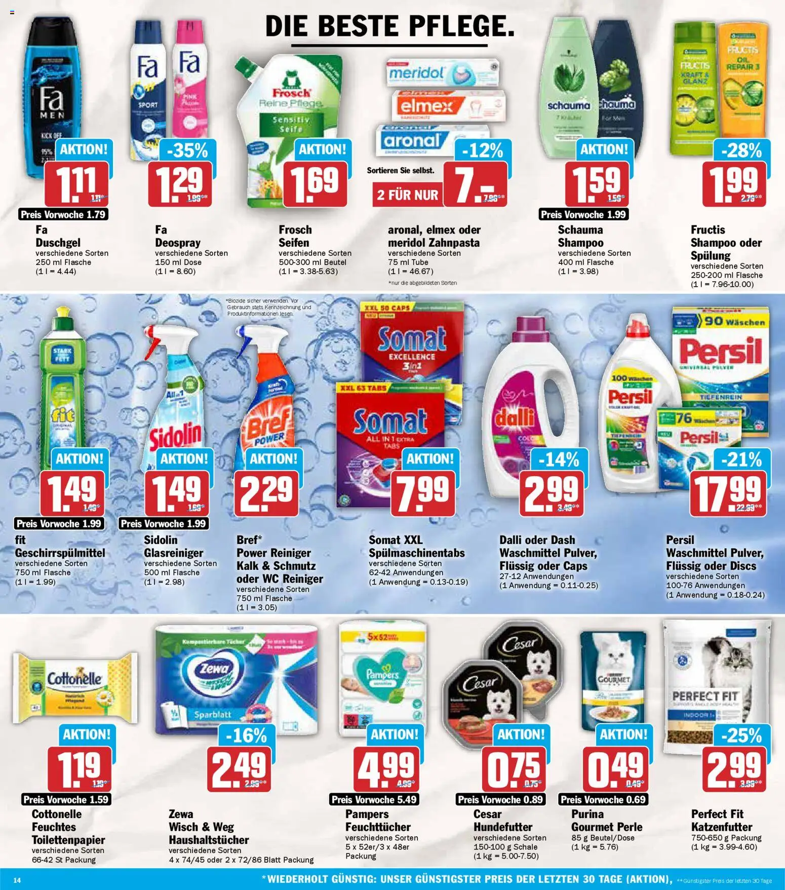 AEZ Prospekt 	 – gültig ab 12.01.2026 | Seite: 14 | Produkte: Zewa, Waschmittel, Deospray, Persil