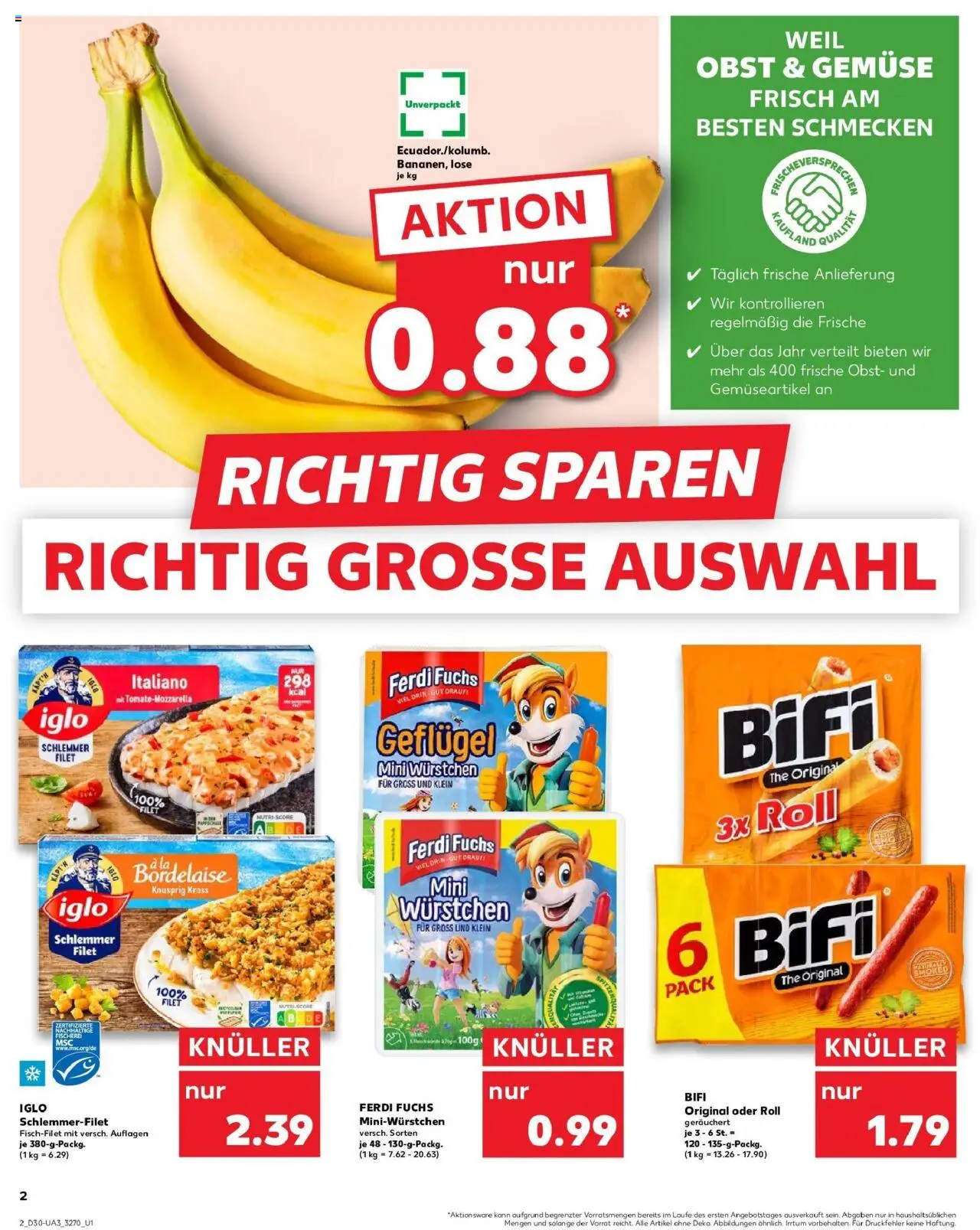 Kaufland prospekt Brandenburg An Der Havel	 - gültig ab dem 27.07.2025 | Seite: 17 | Produkte: Iglo, Bifi, Gemüse, Obst