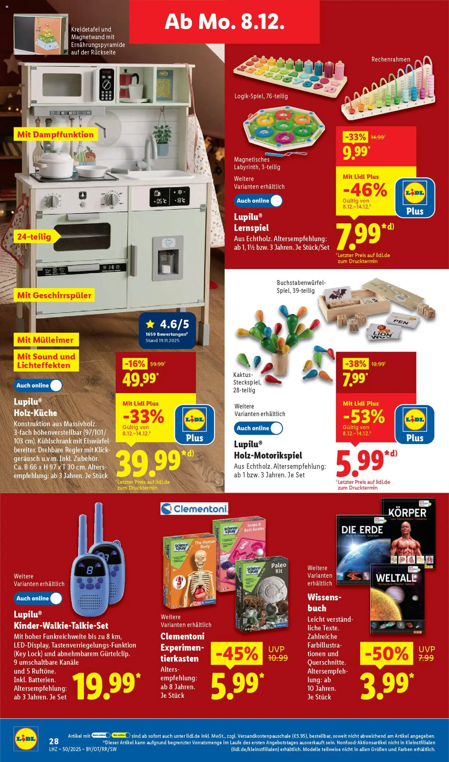 Lidl Prospekt Krefeld – gültig ab 08.12.2025 | Seite: 44 | Produkte: Geschirrspüler, Kühlschrank