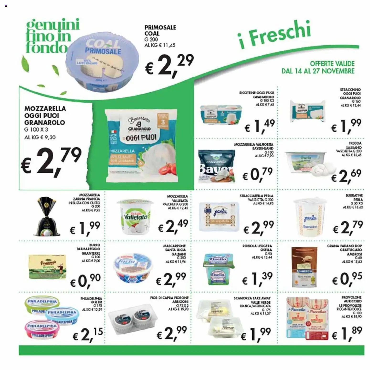 Volantino Coal del 14.11.2025 | Pagina: 10 | Prodotti: Burro, Mascarpone, Robiola, Stracciatella
