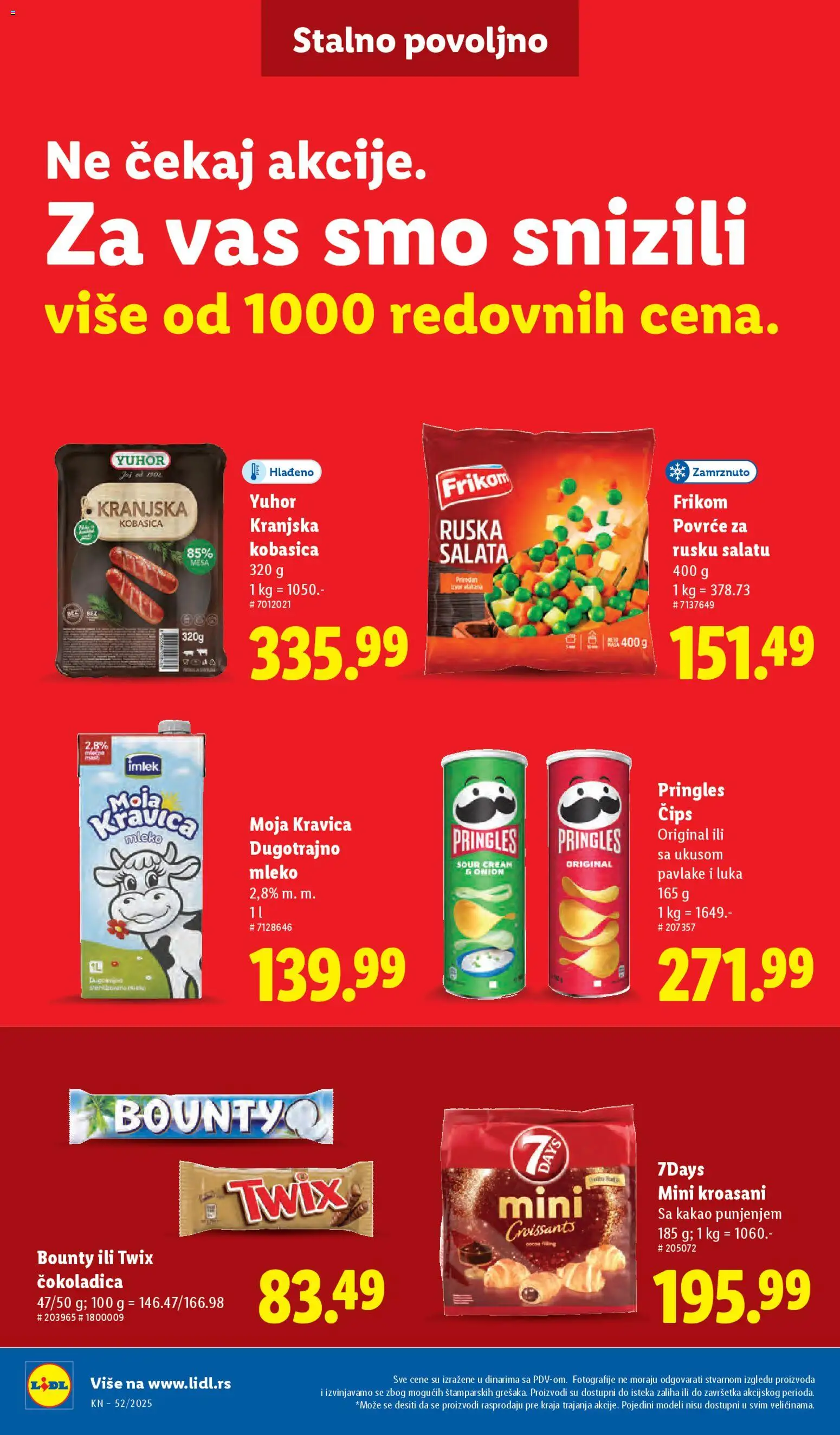 Lidl katalog - važi od 25.12.2025 | Strana: 36 | Proizvode: Čips, Moja kravica, Mleko, Kobasica