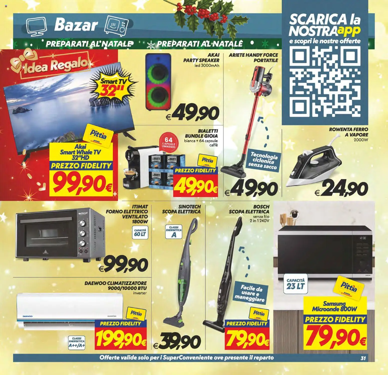 Volantino SuperConveniente del 05.12.2025 | Pagina: 31 | Prodotti: smart TV, Scopa, TV, Speaker