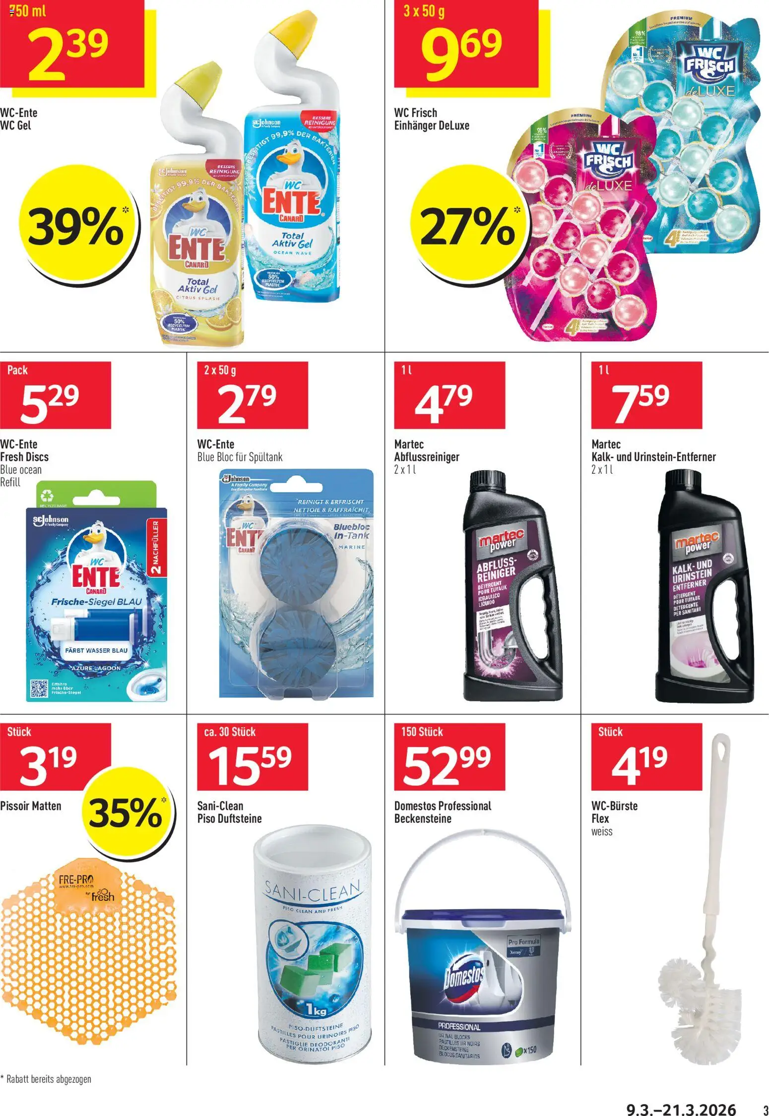 Prodega aktionen Reinigung – gültig ab 09.03.2026 | Seite: 3 | Produkte: Wasser