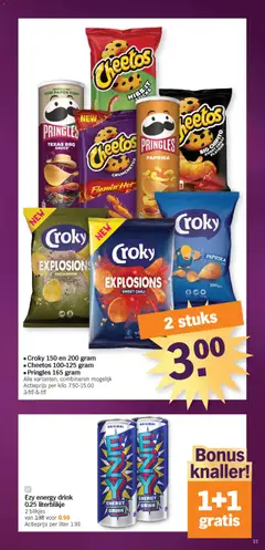 Pringles 165 gram, Pringles potato crisps in 165 gram cans. Available in different flavors. - Voorbeeld van een folder van Albert Heijn, geldig van 27.12.2025 | Pagina: 23 | Producten: Chips, Cheetos, Pringles, Snacks