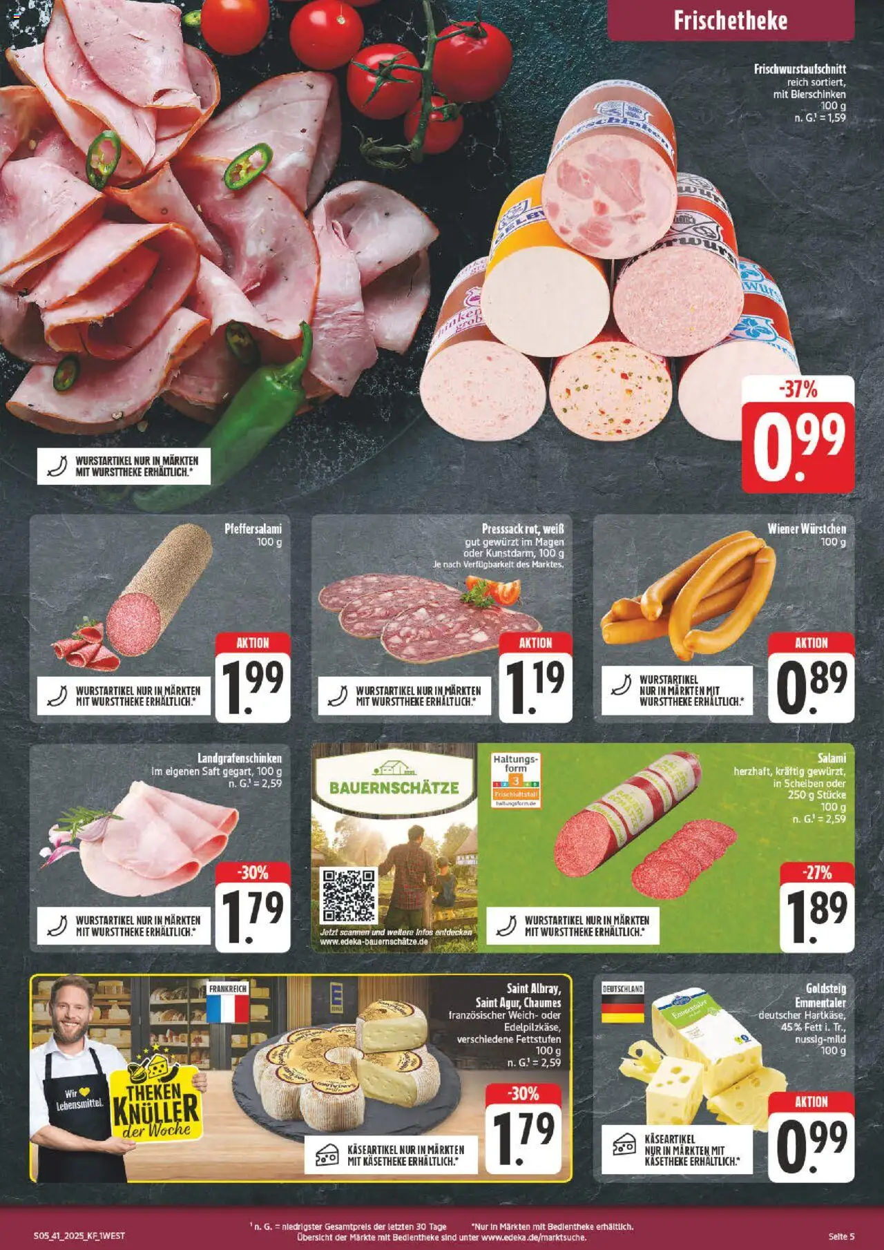 nah & gut Prospekt 	 – gültig ab 06.10.2025 | Seite: 5 | Produkte: Wiener wurstchen, Theke, Wurst, Saft