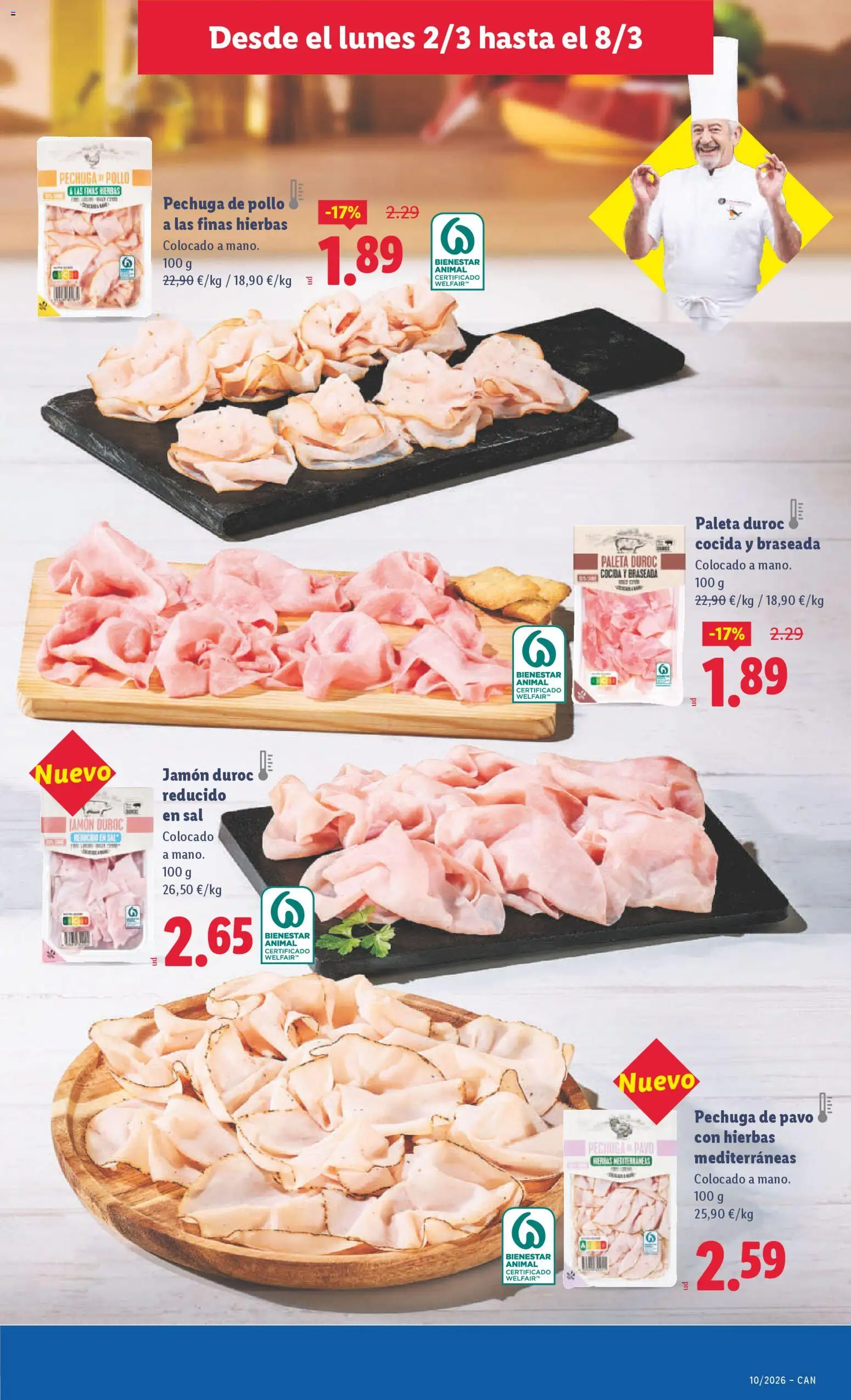 Lidl folleto │ válido desde el 02.03.2026 | Página: 11 | Productos: Jamón serrano, Jamón, Νυχτικό