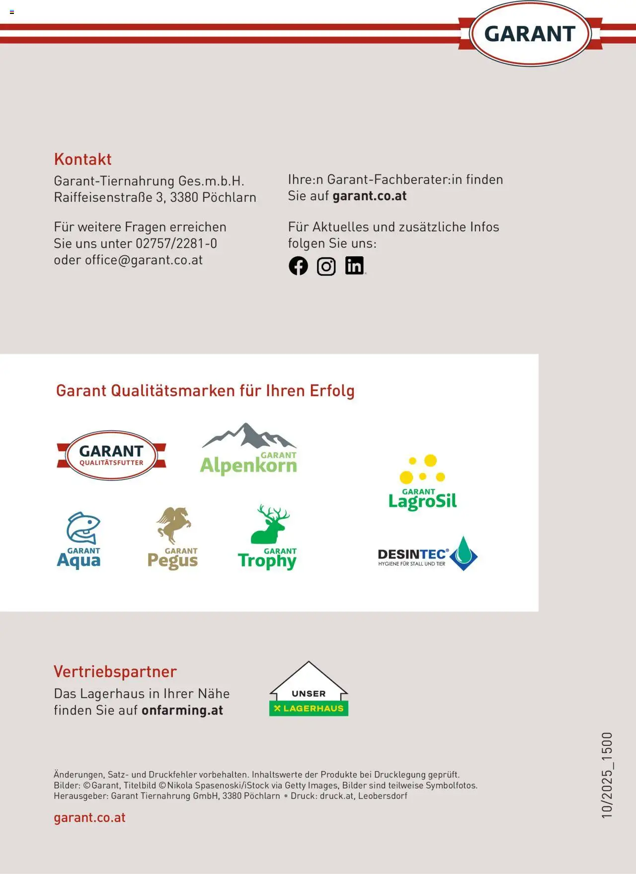 Lagerhaus Garant Qualitätsfutter Nager gültig ab 01.10.2025 | Seite: 8