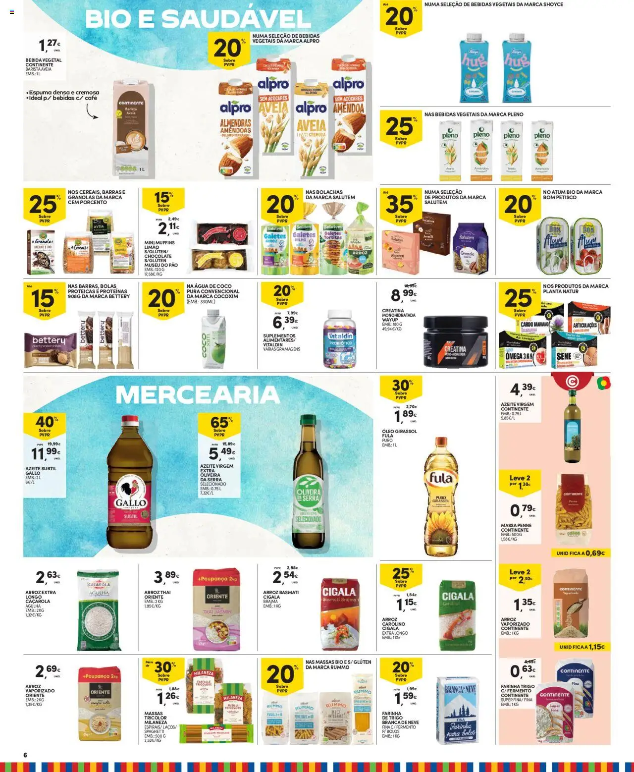 Continente - Madeira │ válido de 05.08.2025 | Página: 6 | Produtos: Amêndoas, Bolachas, Arroz basmati, Creatina