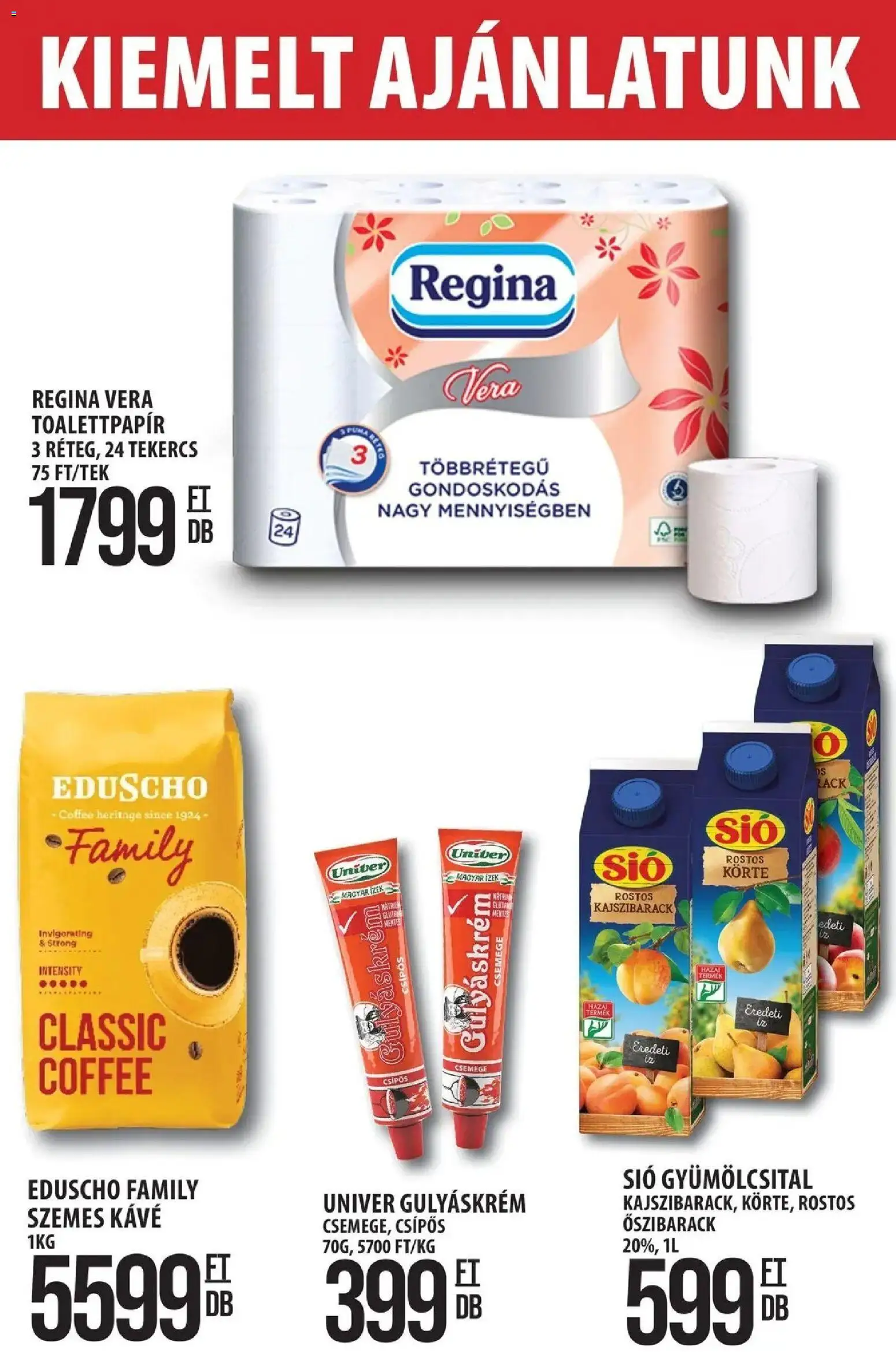 COOP Szolnok akciós ujság - amely érvényes a következő dátumtól: 09.04.2026 | Oldal: 2 | Termékek: Őszibarack, Körte, Gulyáskrém, Kávé