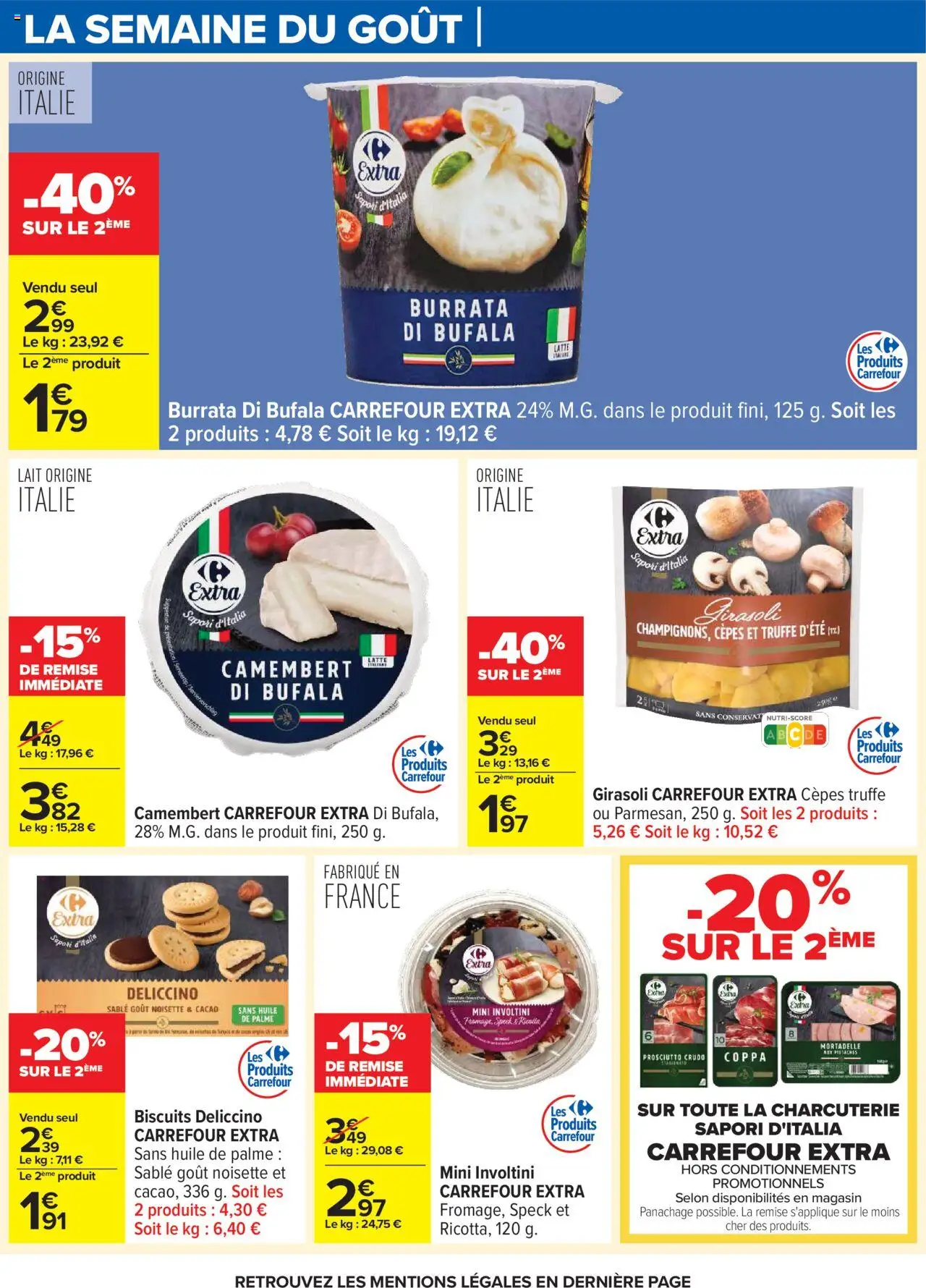 {H1} | Page: 9 | Produits: Noisette, Lait, Burrata, Ricotta