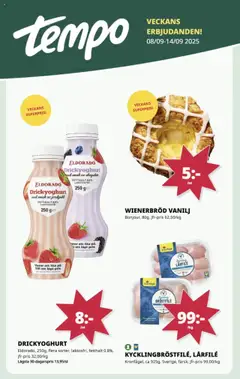 Tempo - erbjudanden - Förhandsvisning av reklamblad från butik Tempo aktuell från 08.09.2025