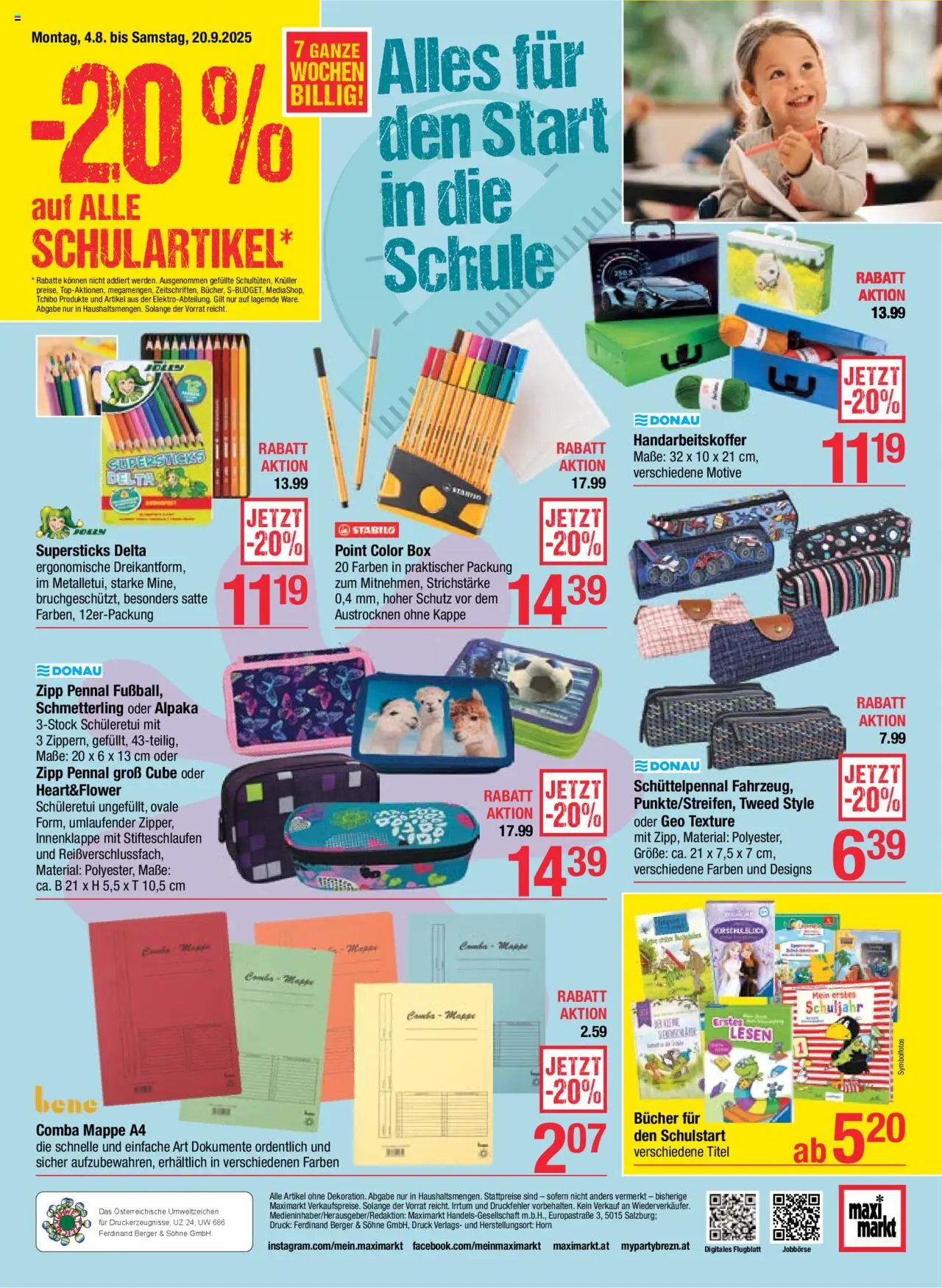 Maximarkt Flugblatt gültig ab 04.08.2025 | Seite: 20 | Produkte: Kappe, Box