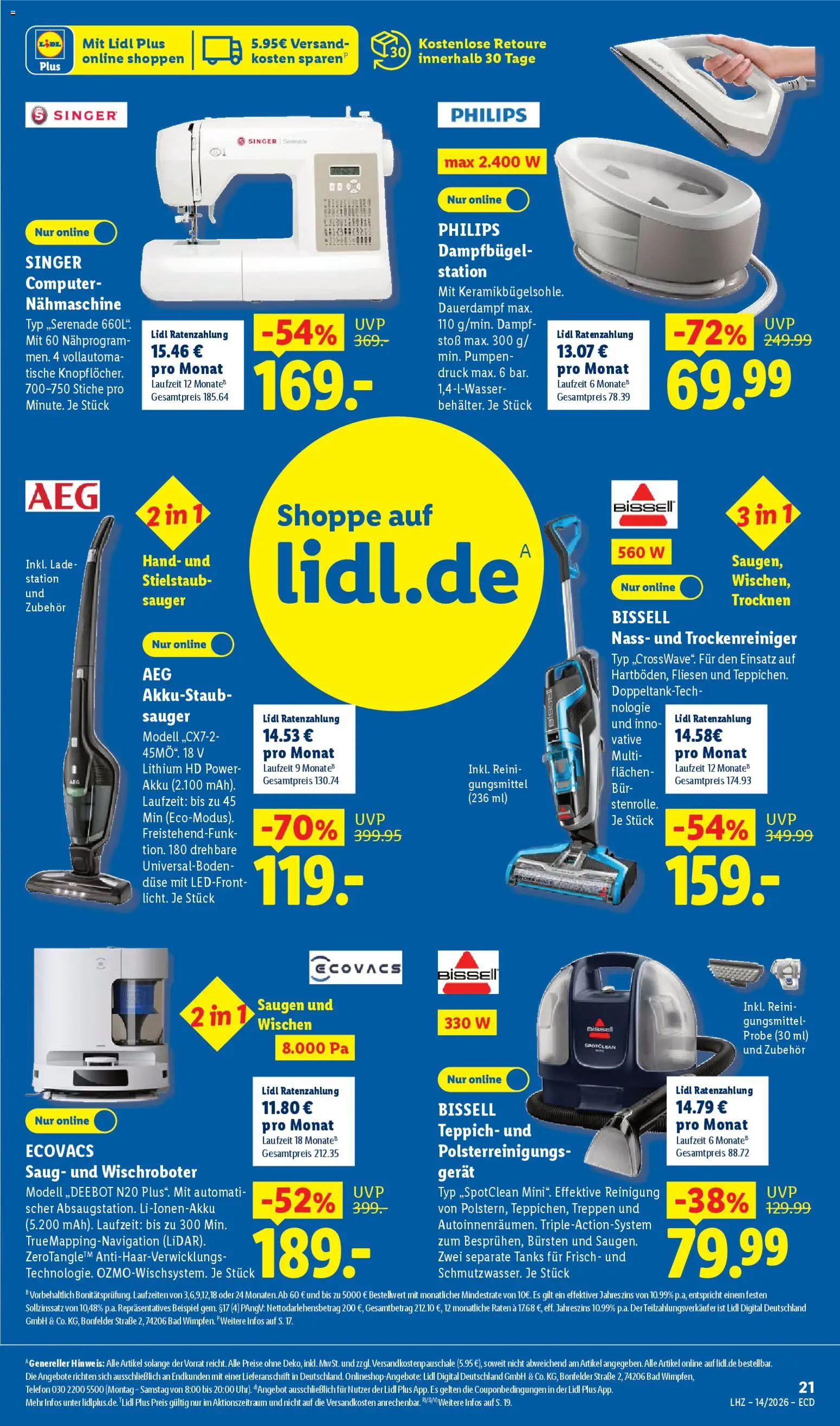 Lidl Německo leták od 30.03.2026 | Strana: 41 | Produkty: Telefon, Singer