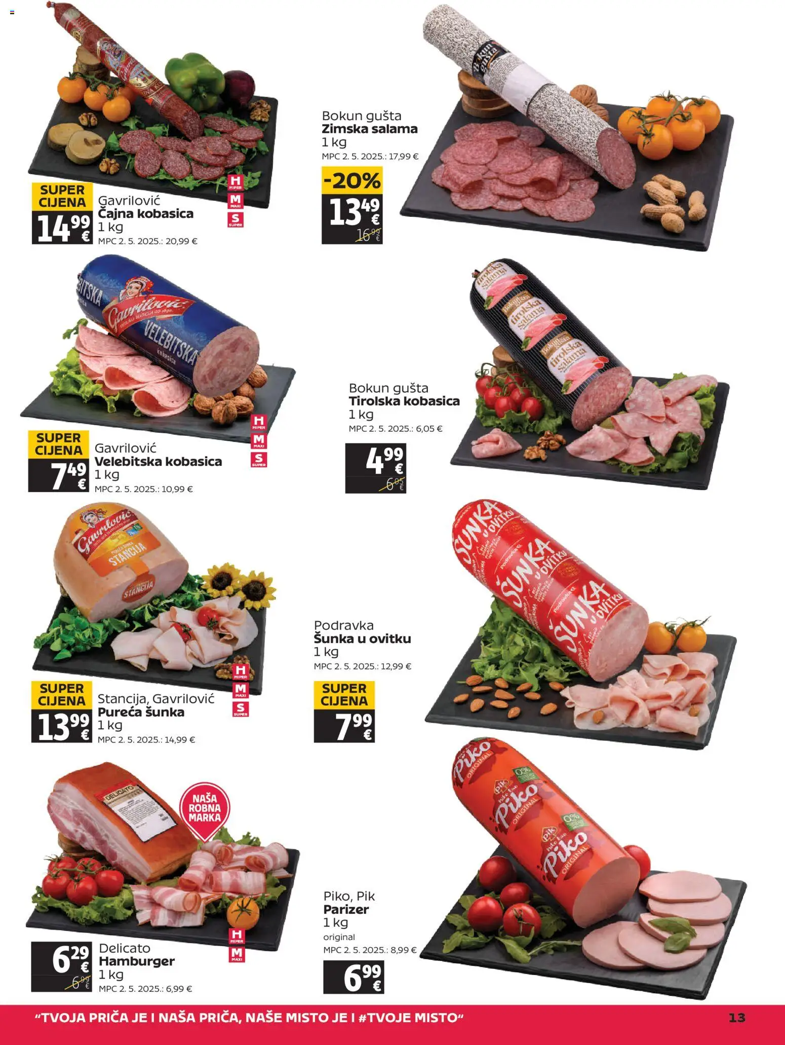 Tommy katalog | vrijedi od 13.11.2025 | Stranica: 13 | Proizvodi: Salama, Šunka, Kobasica, Parizer