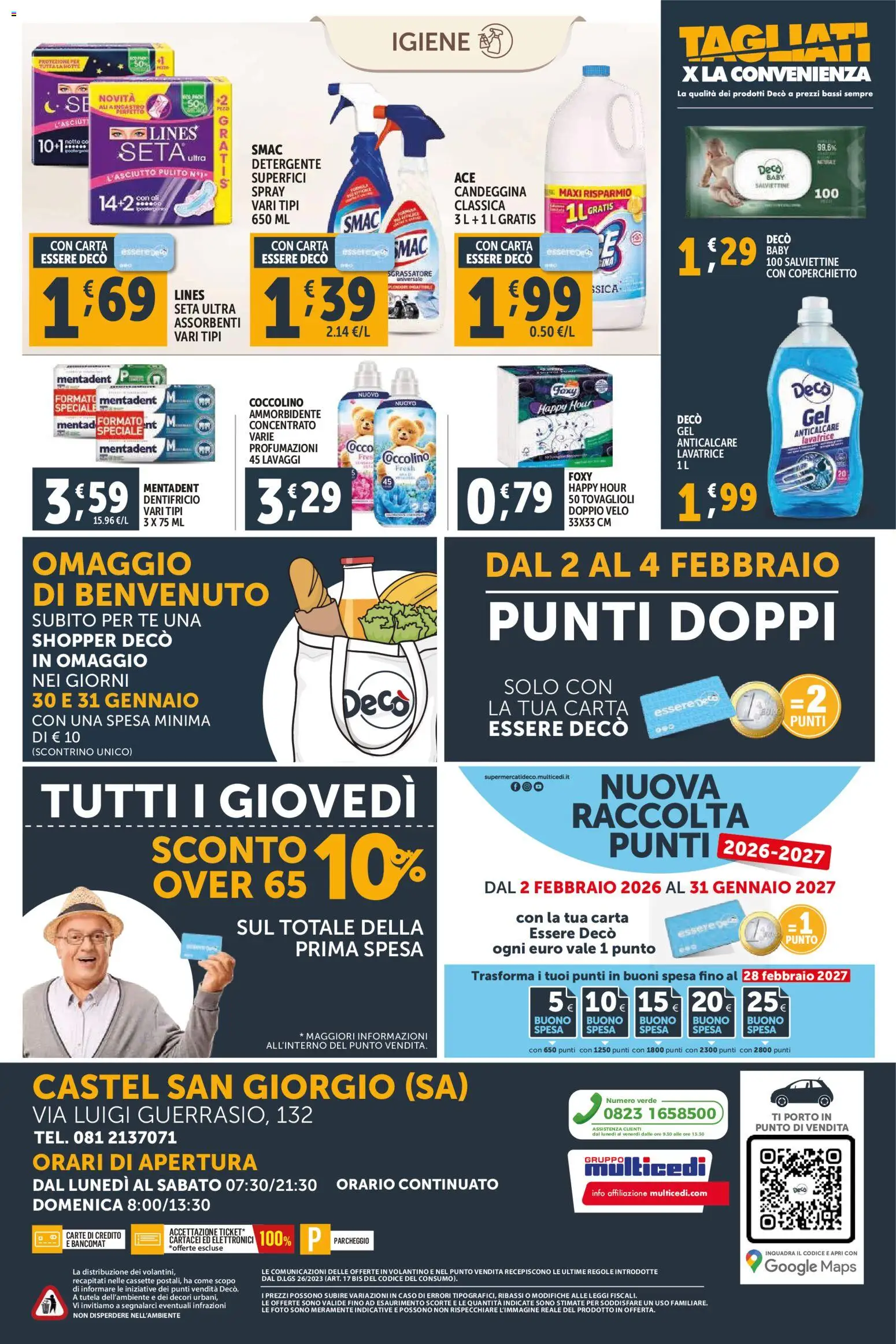 Volantino Decò del 30.01.2026 | Pagina: 12 | Prodotti: Dentifricio, Detergente, Anticalcare, Lavatrice