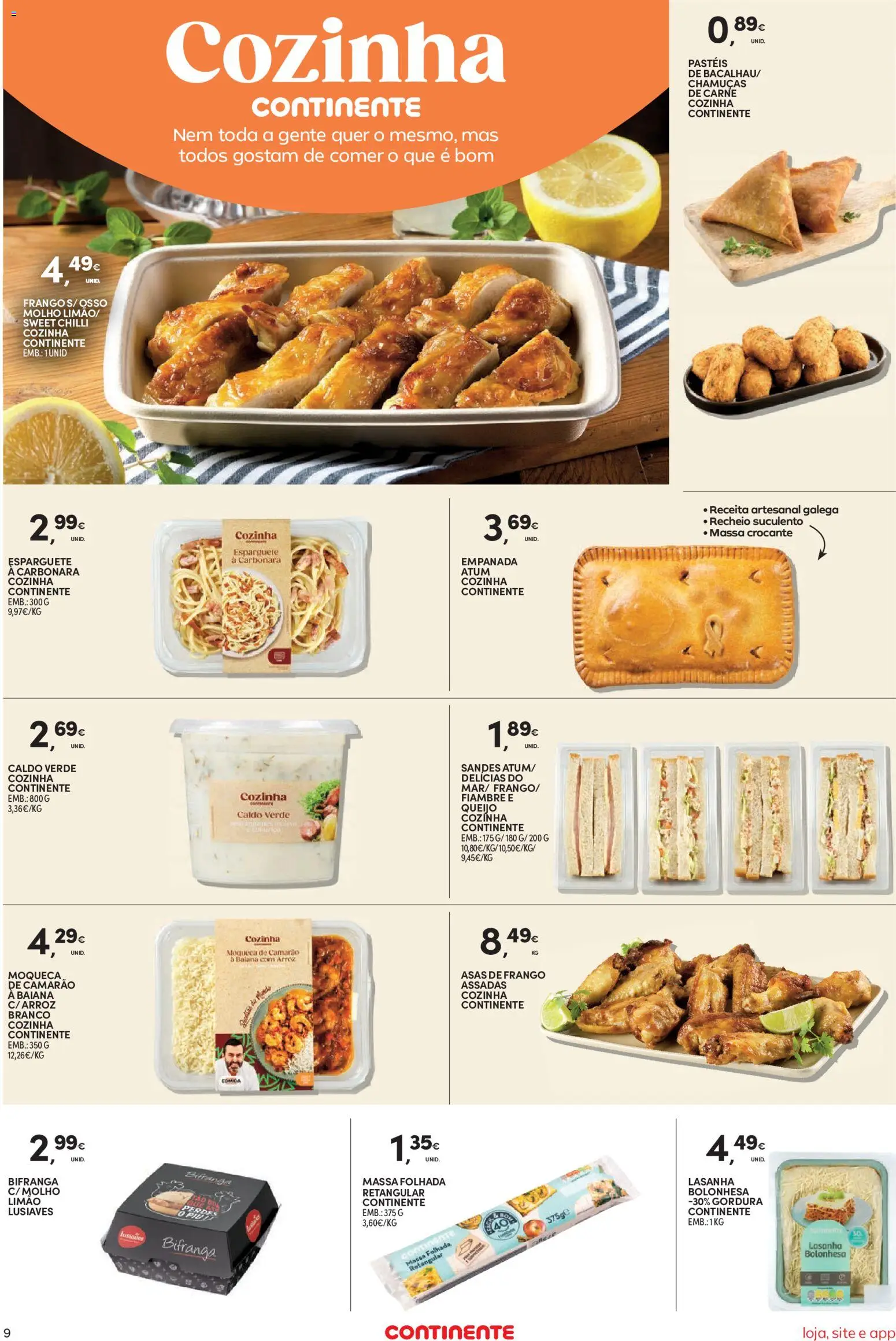 Continente Semanal Continente Bom Dia │ válido de 17.03.2026 | Página: 9 | Produtos: Atum, Puff, Camarão, Arroz